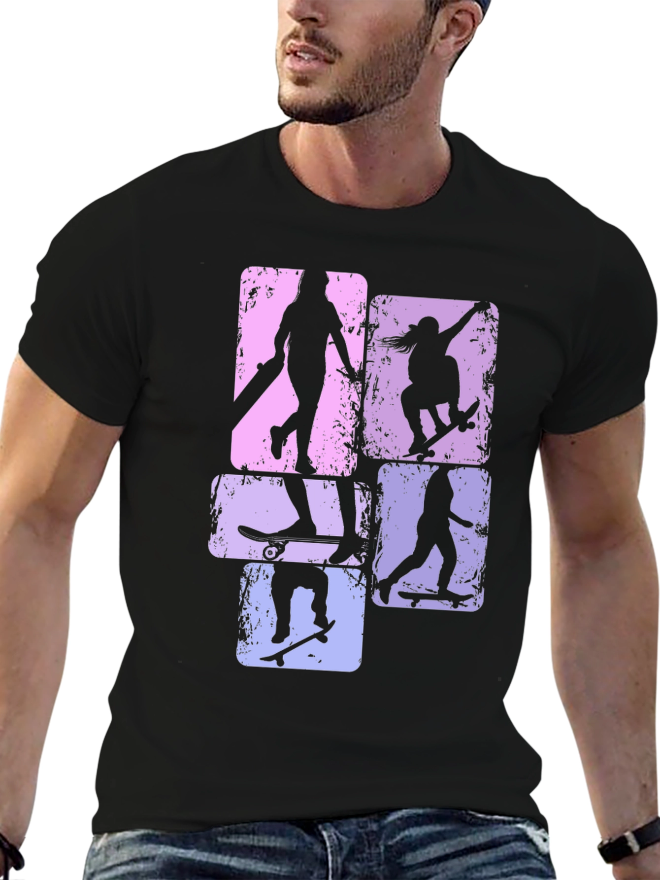 Skateboarder Silhouette Graphic Tee