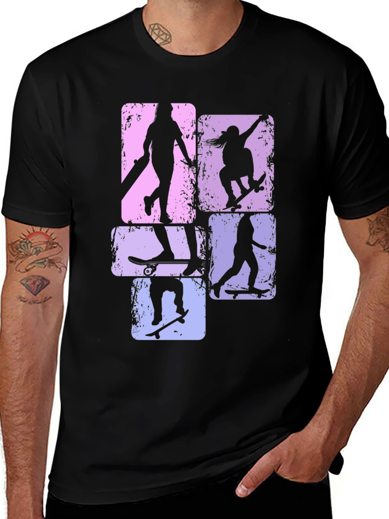 Skateboarder Silhouette Graphic Tee
