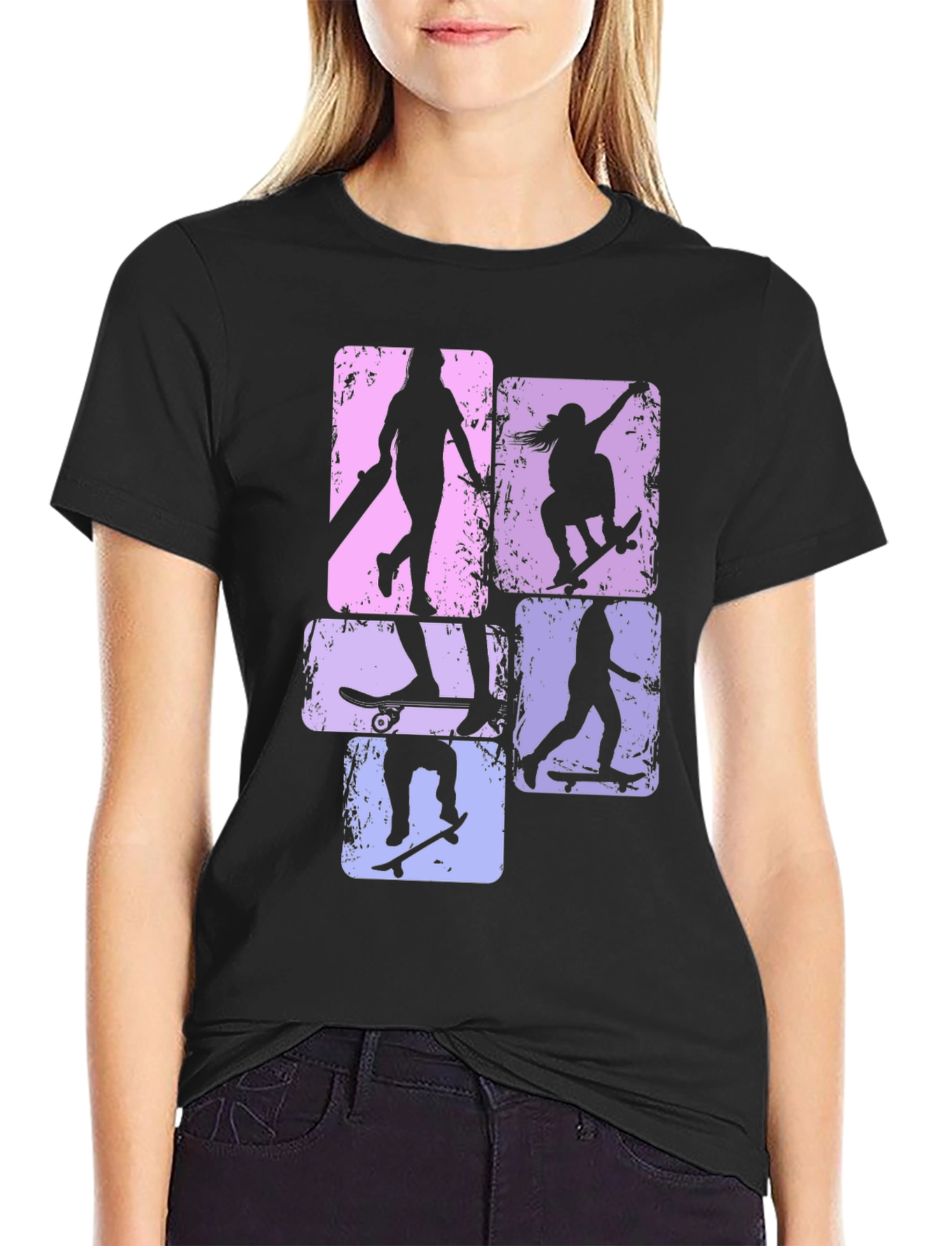 Skateboarder Silhouette Graphic Tee