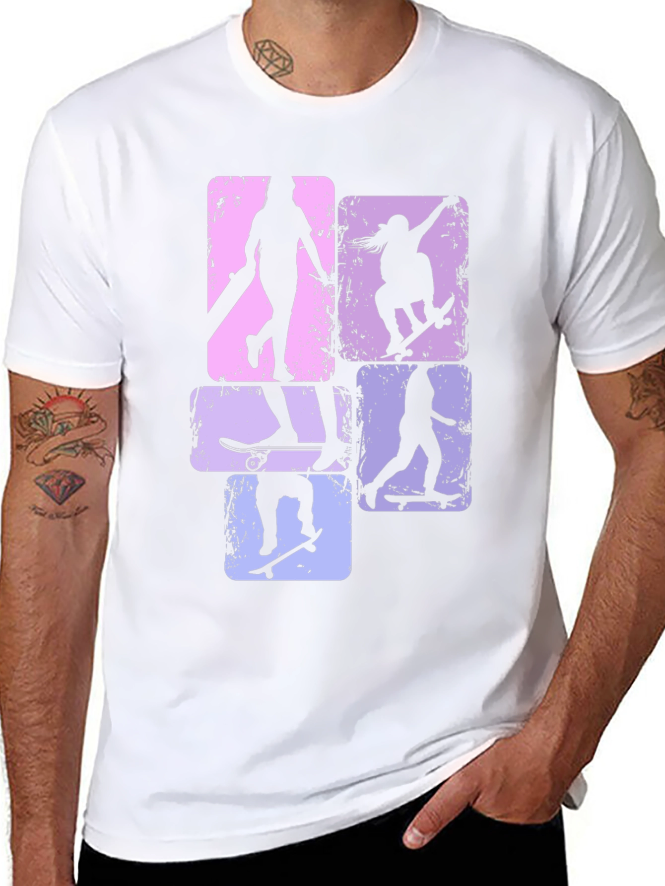 Skateboarder Silhouette Graphic Tee