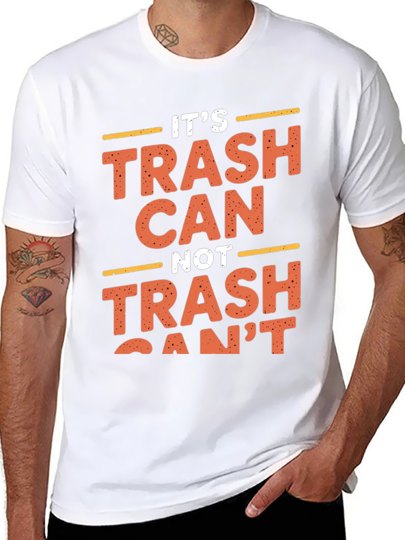 Funny Its Trash Can Not Trash Cant Black T-Shirt