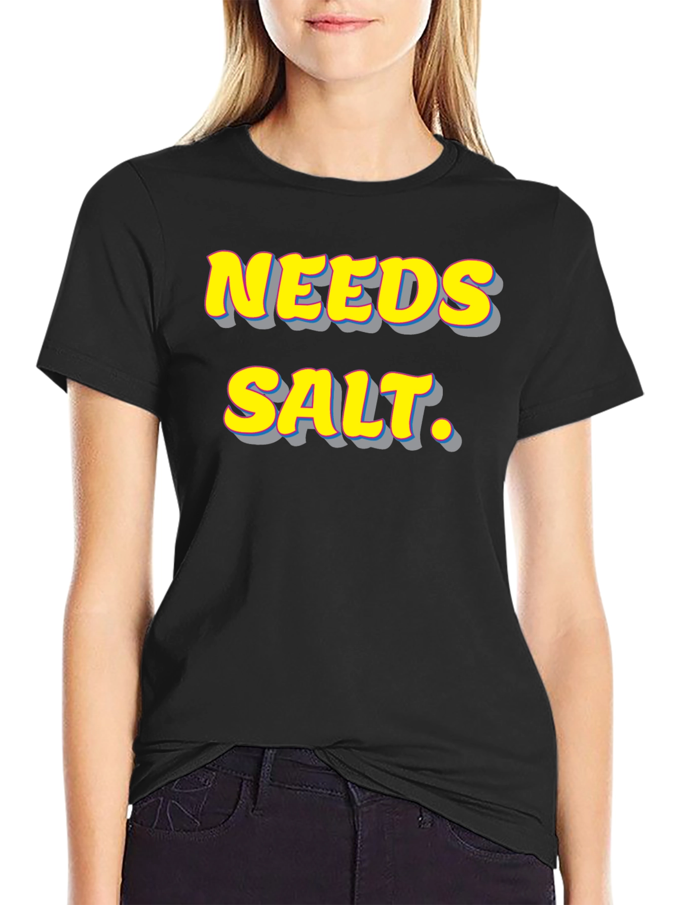 Needs Salt. Graphic T-Shirt - Funny Foodie Tee