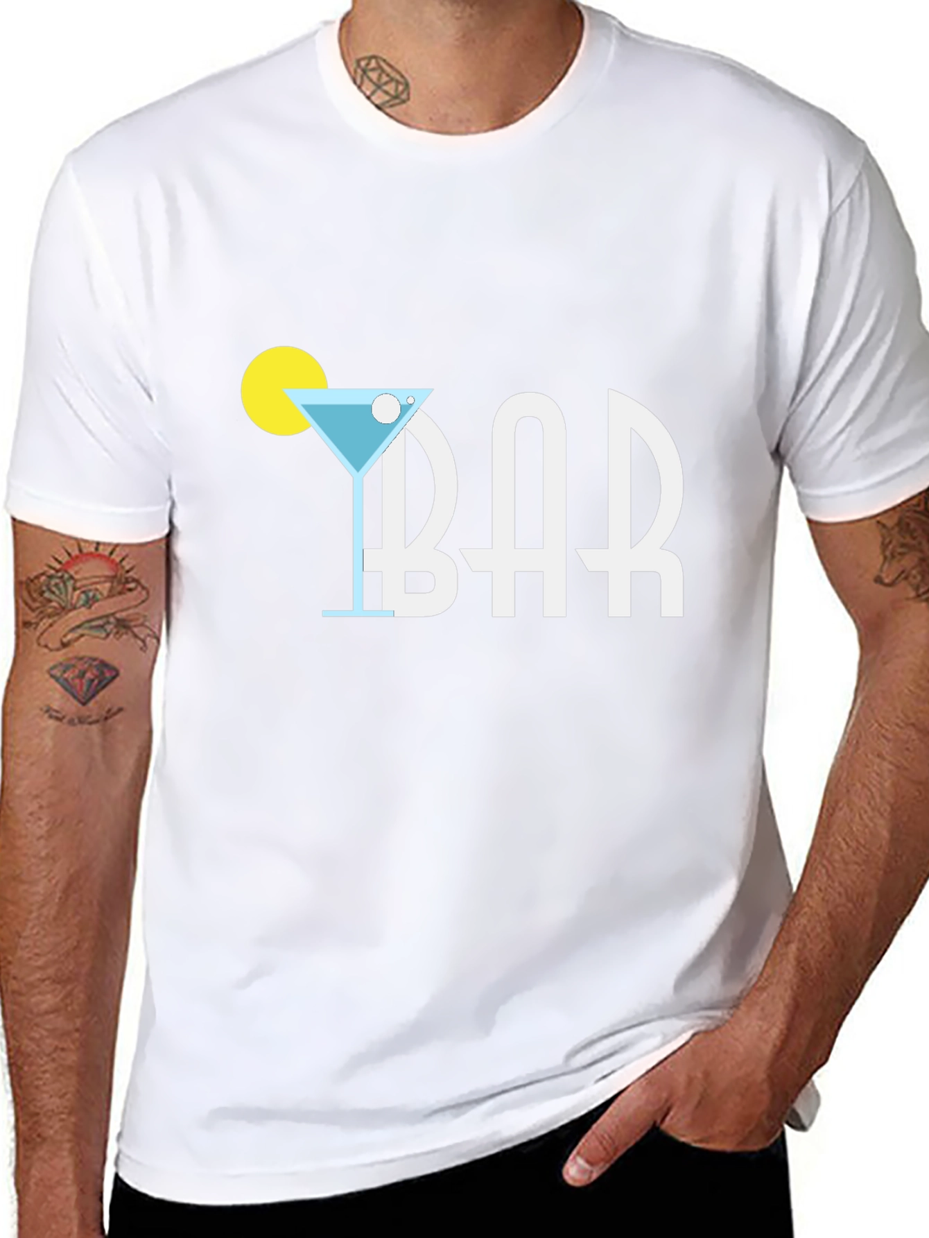 Martini Bar T-Shirt - Modern Graphic Tee