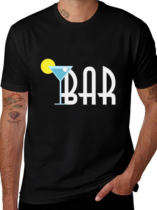 Martini Bar T-Shirt - Modern Graphic Tee