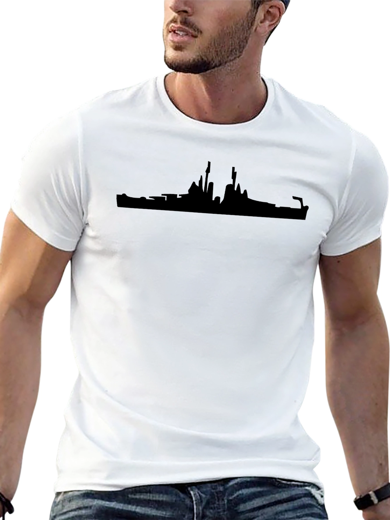 Black Silhouette Graphic Tee