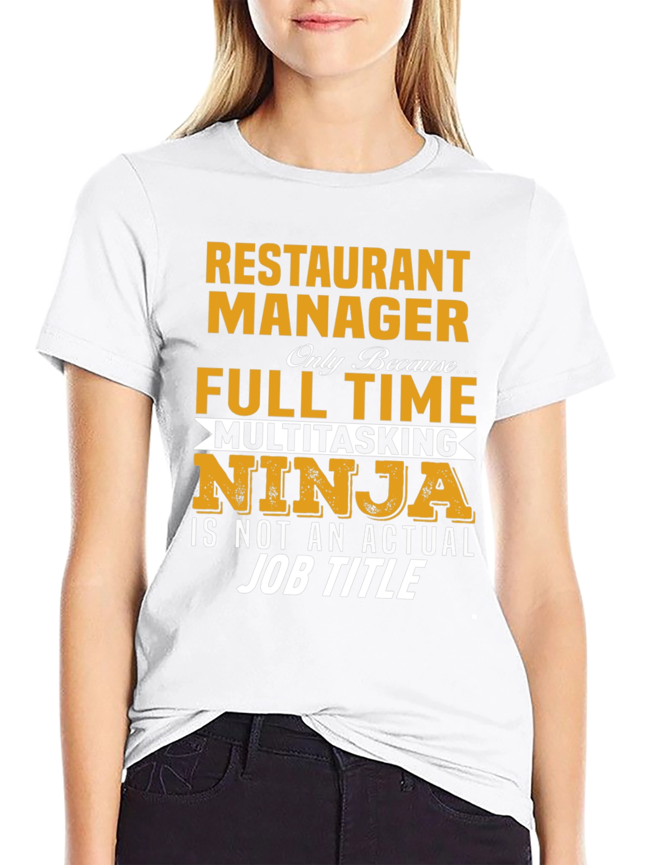 Restaurant Manager Full-Time Ninja T-Shirt