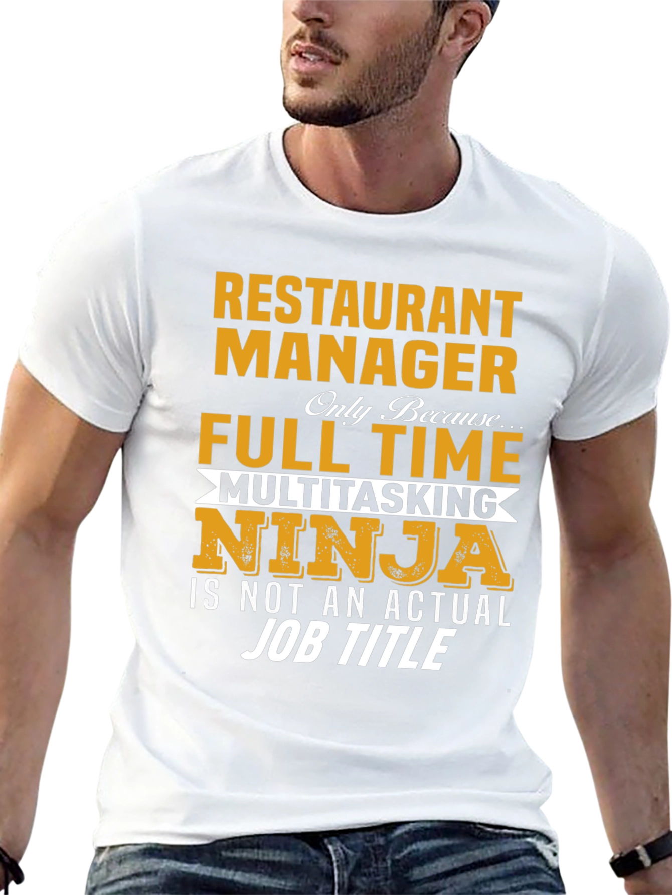 Restaurant Manager Full-Time Ninja T-Shirt