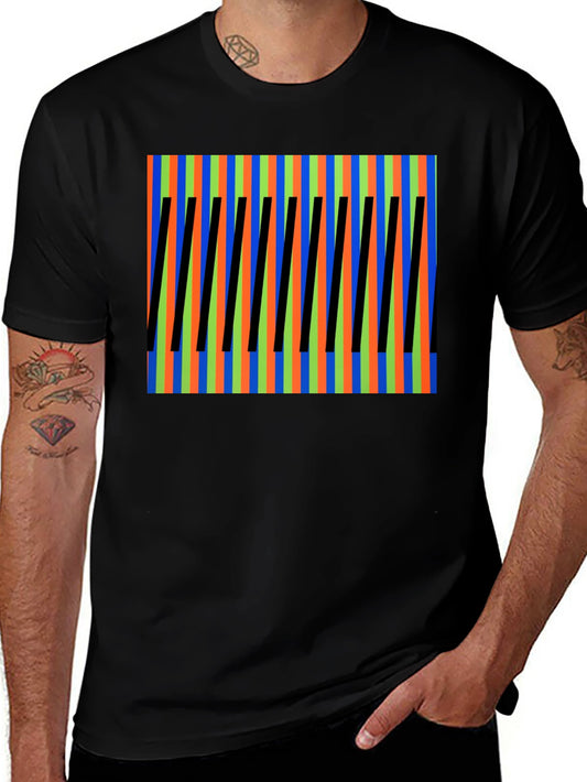 Abstract Pattern Tee - Bold Colors Unique Design