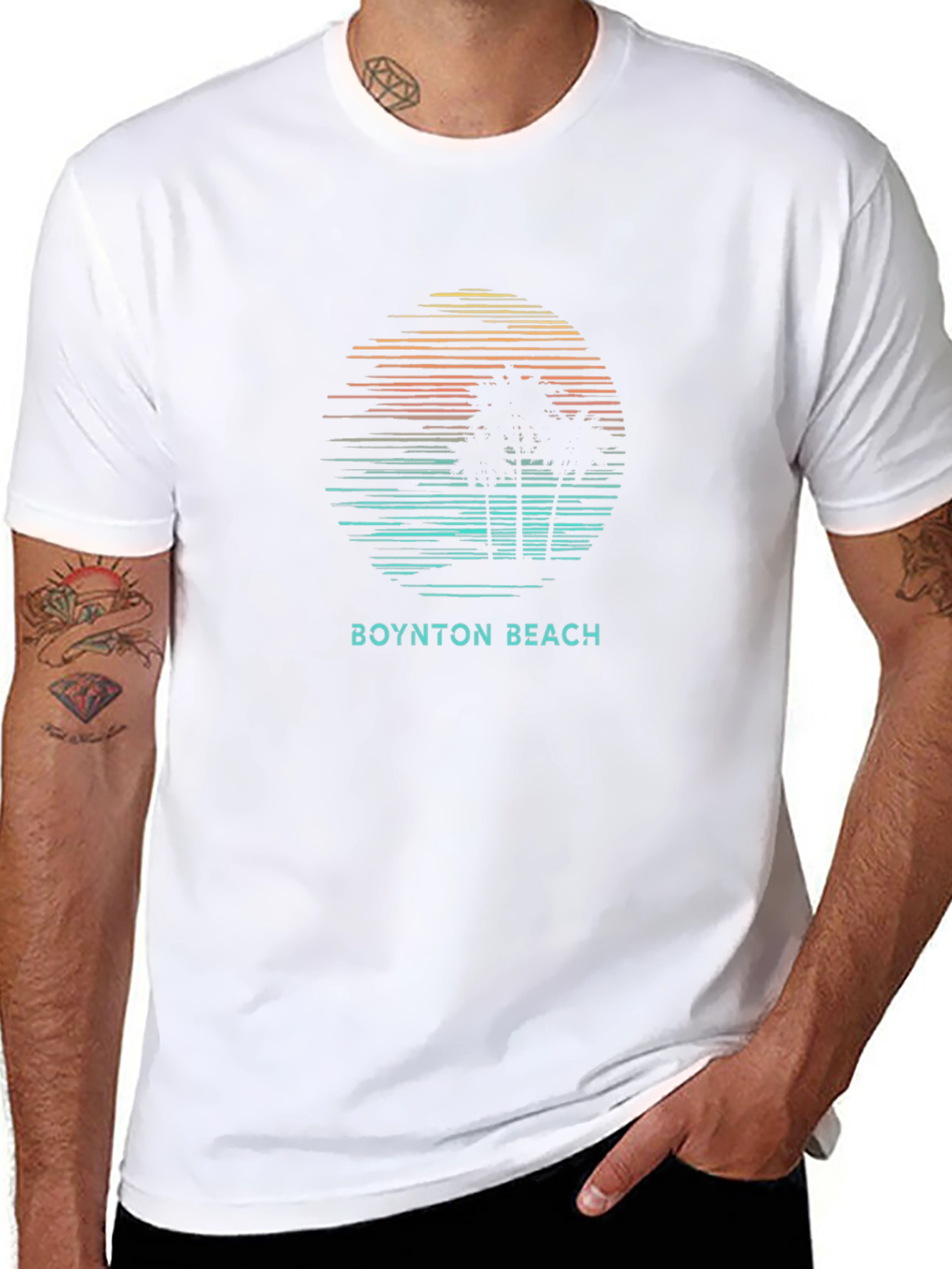 Boynton Beach T-Shirt - Tropical Palm Tree Graphic Tee