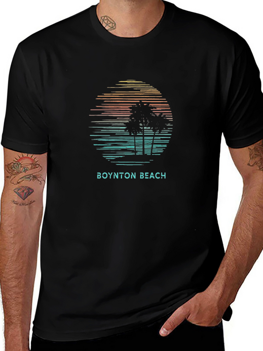 Boynton Beach T-Shirt - Tropical Palm Tree Graphic Tee
