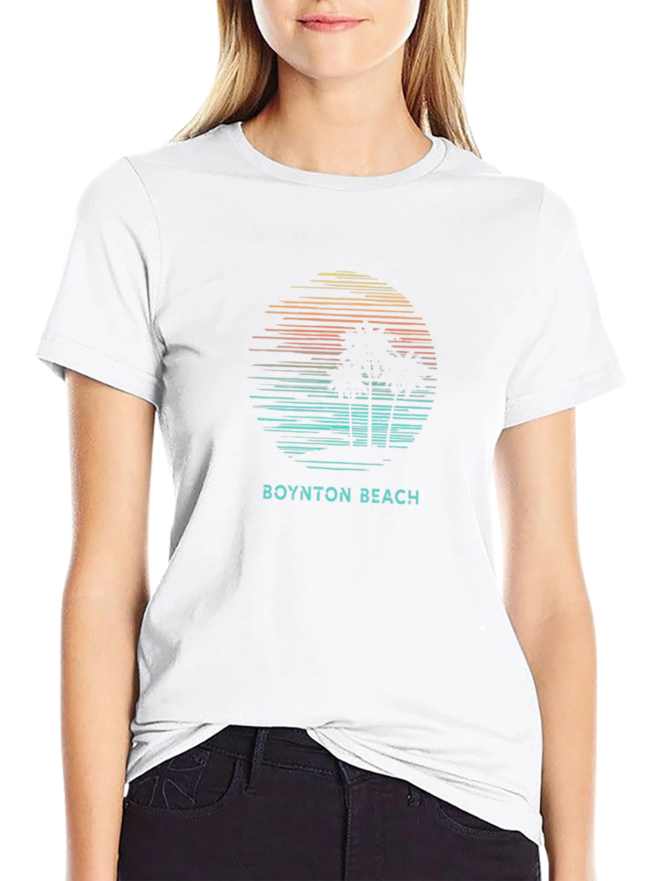 Boynton Beach T-Shirt - Tropical Palm Tree Graphic Tee