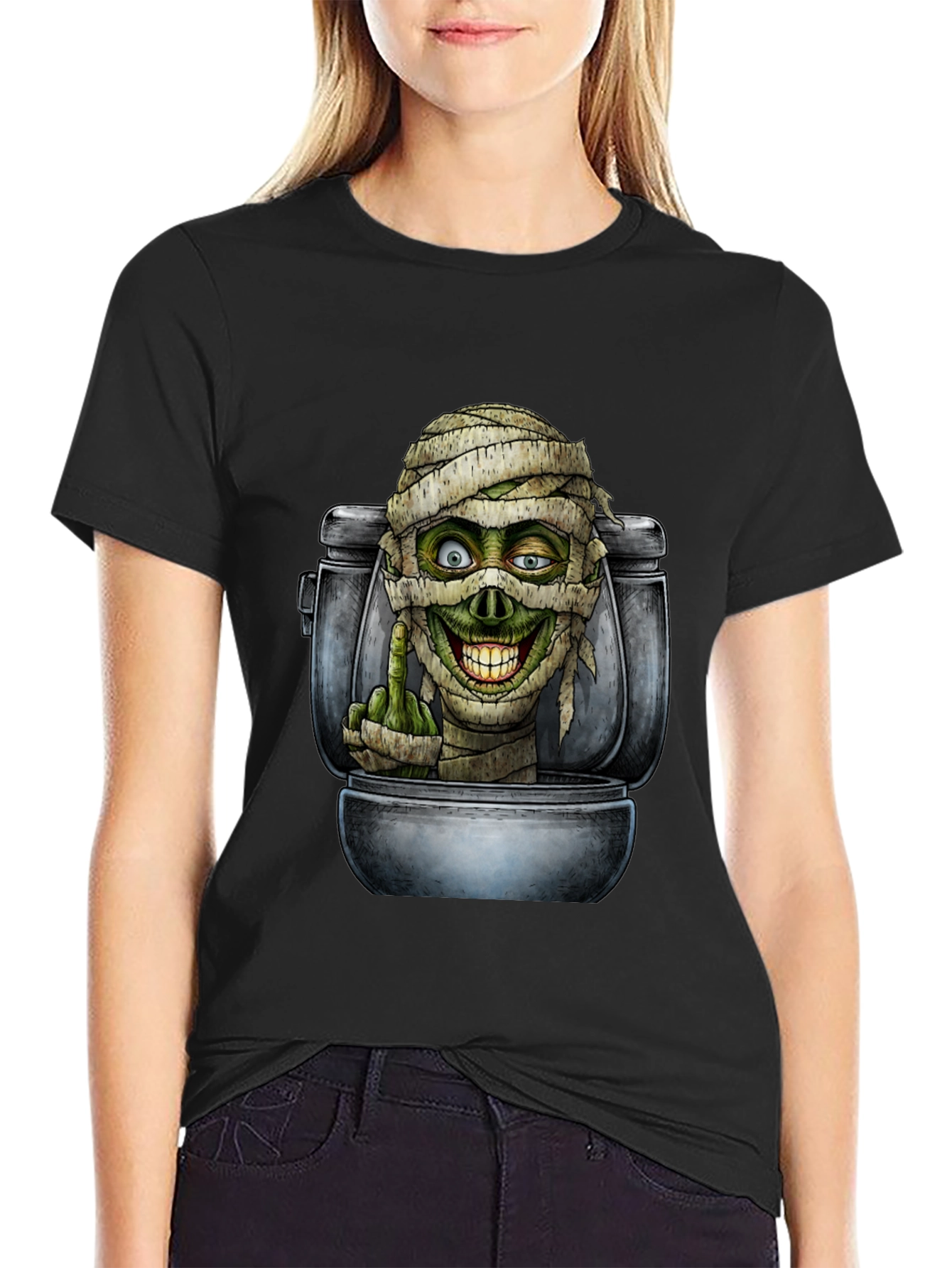 Toilet Mummy Graphic T-Shirt