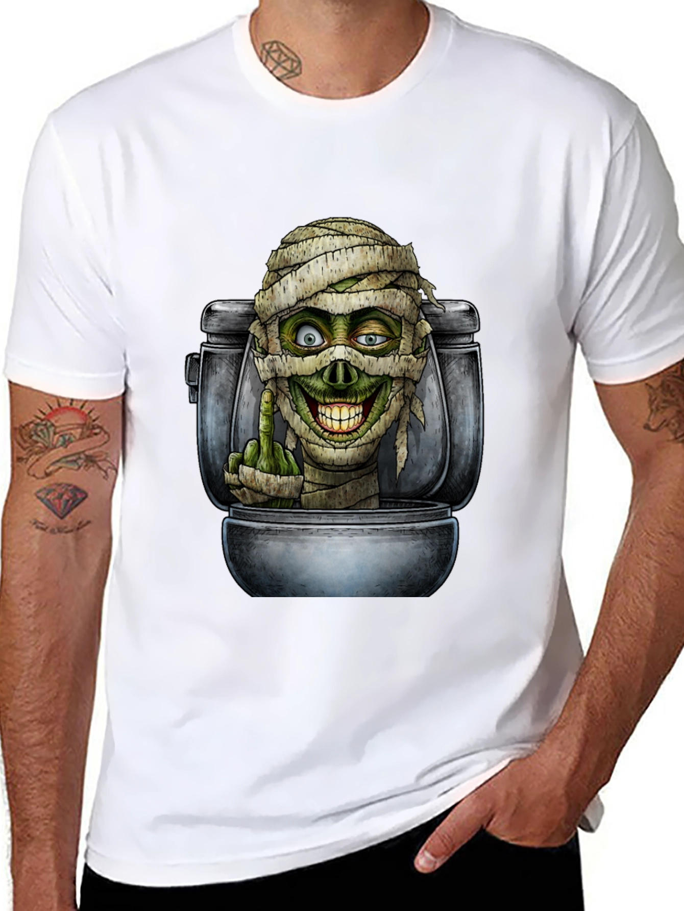 Toilet Mummy Graphic T-Shirt