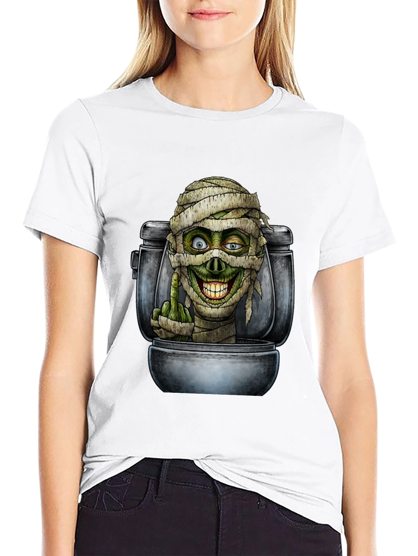 Toilet Mummy Graphic T-Shirt