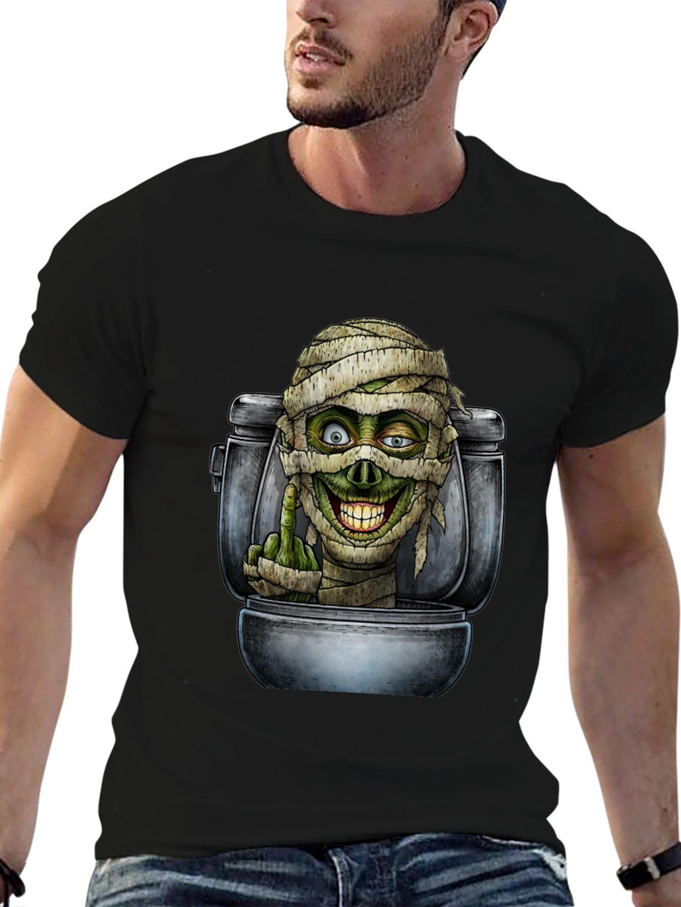 Toilet Mummy Graphic T-Shirt