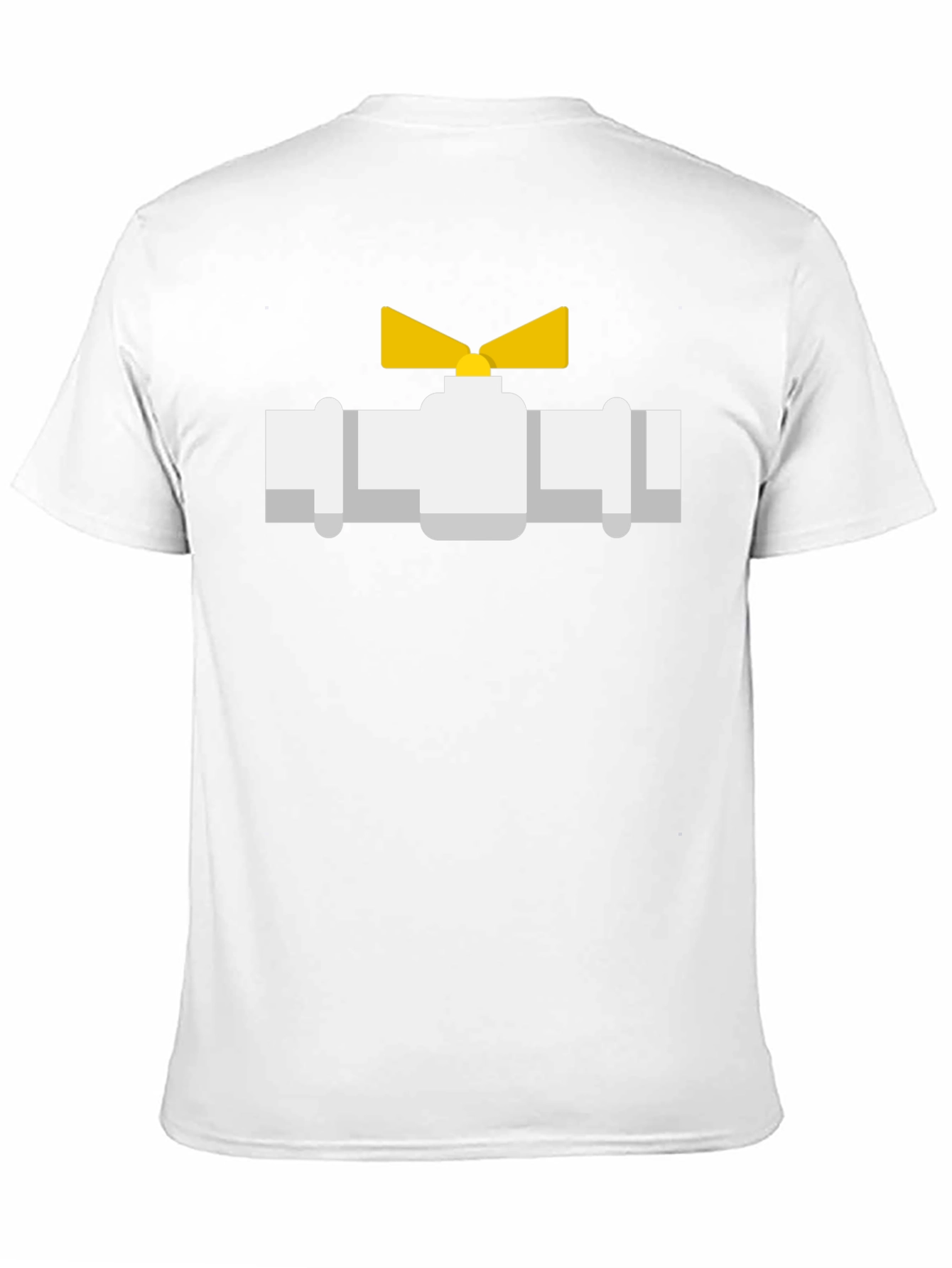 Plumbing Valve Graphic Tee - Black Cotton T-Shirt
