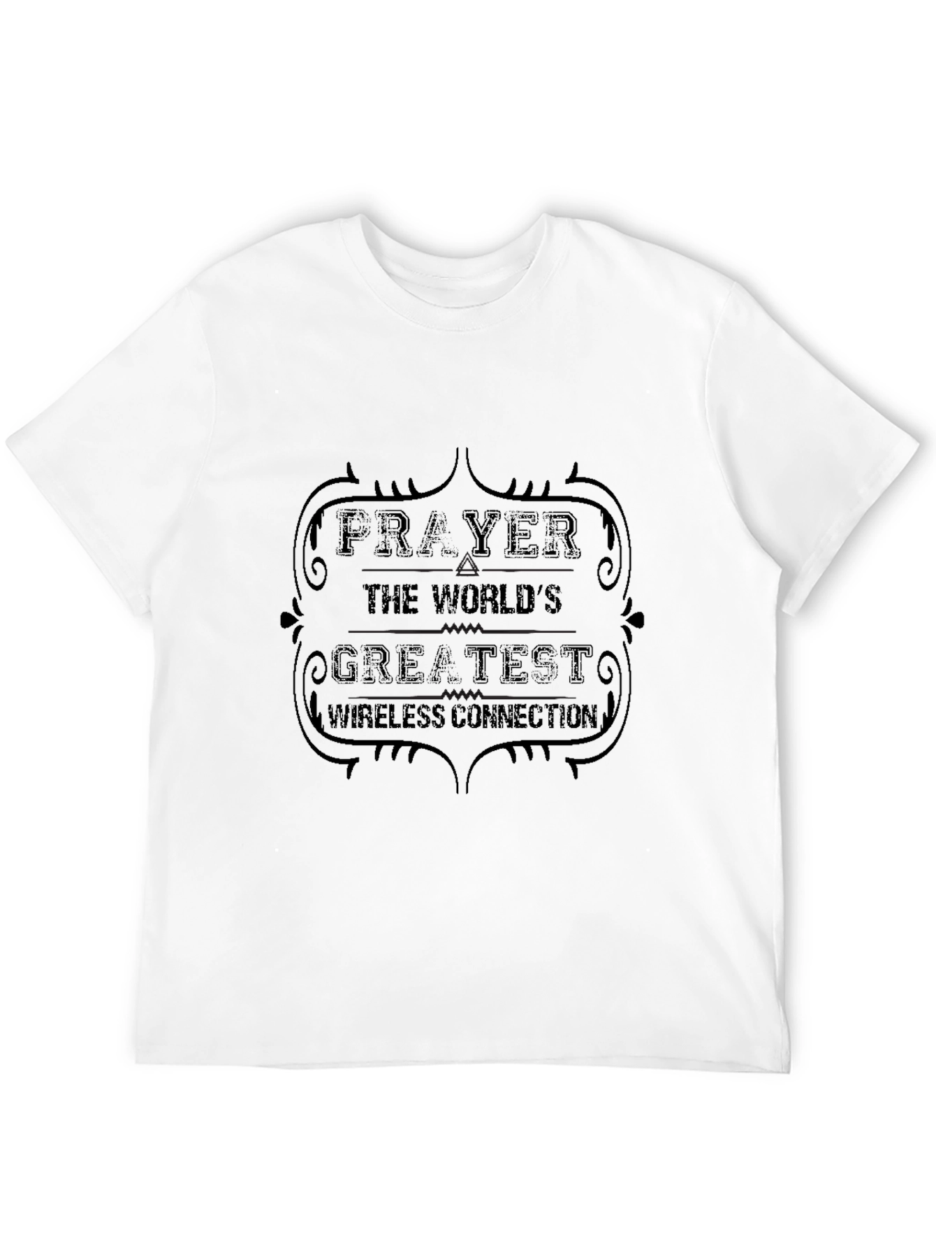 Prayer Wireless Connection Black Graphic Tee