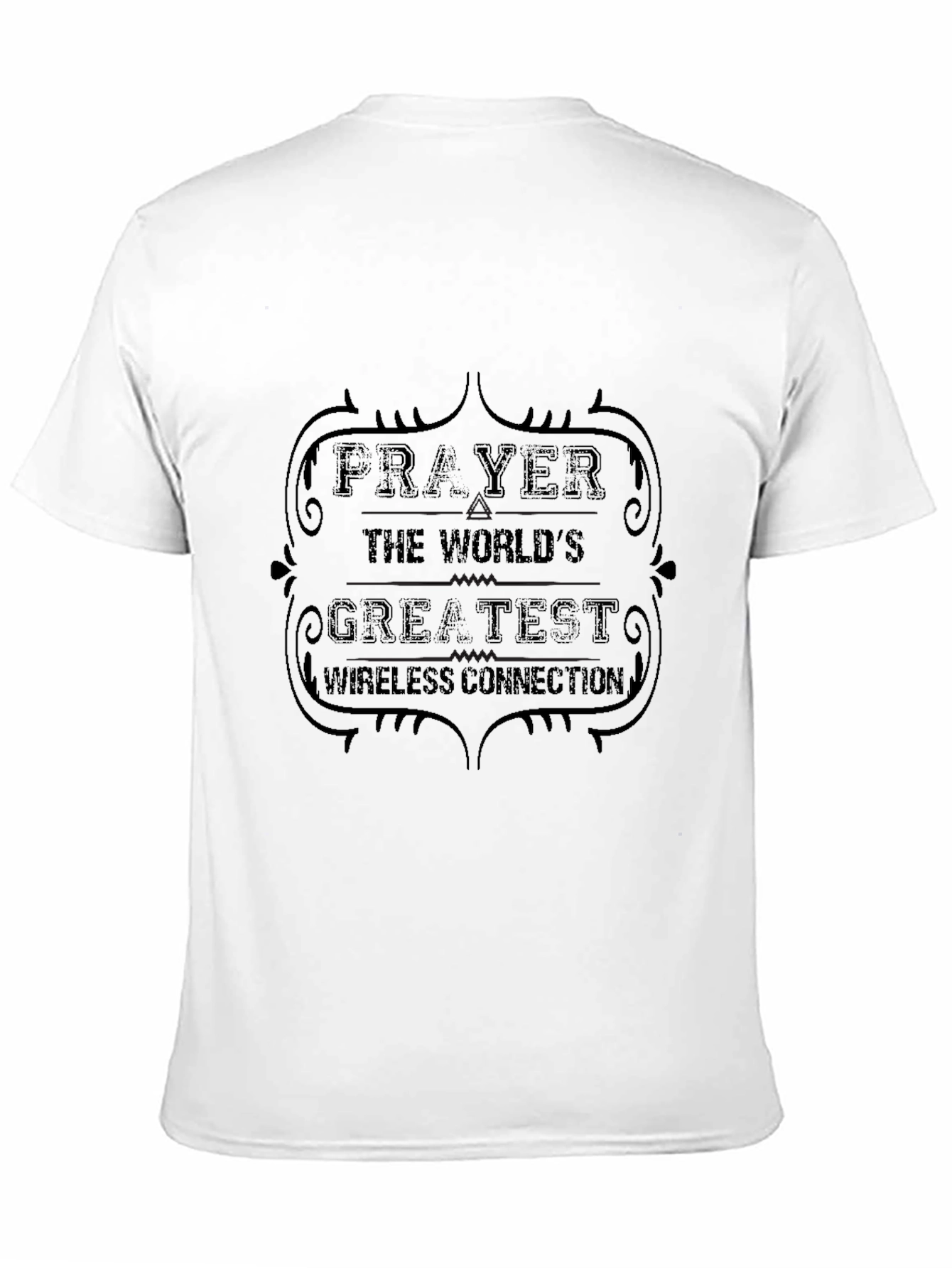 Prayer Wireless Connection Black Graphic Tee
