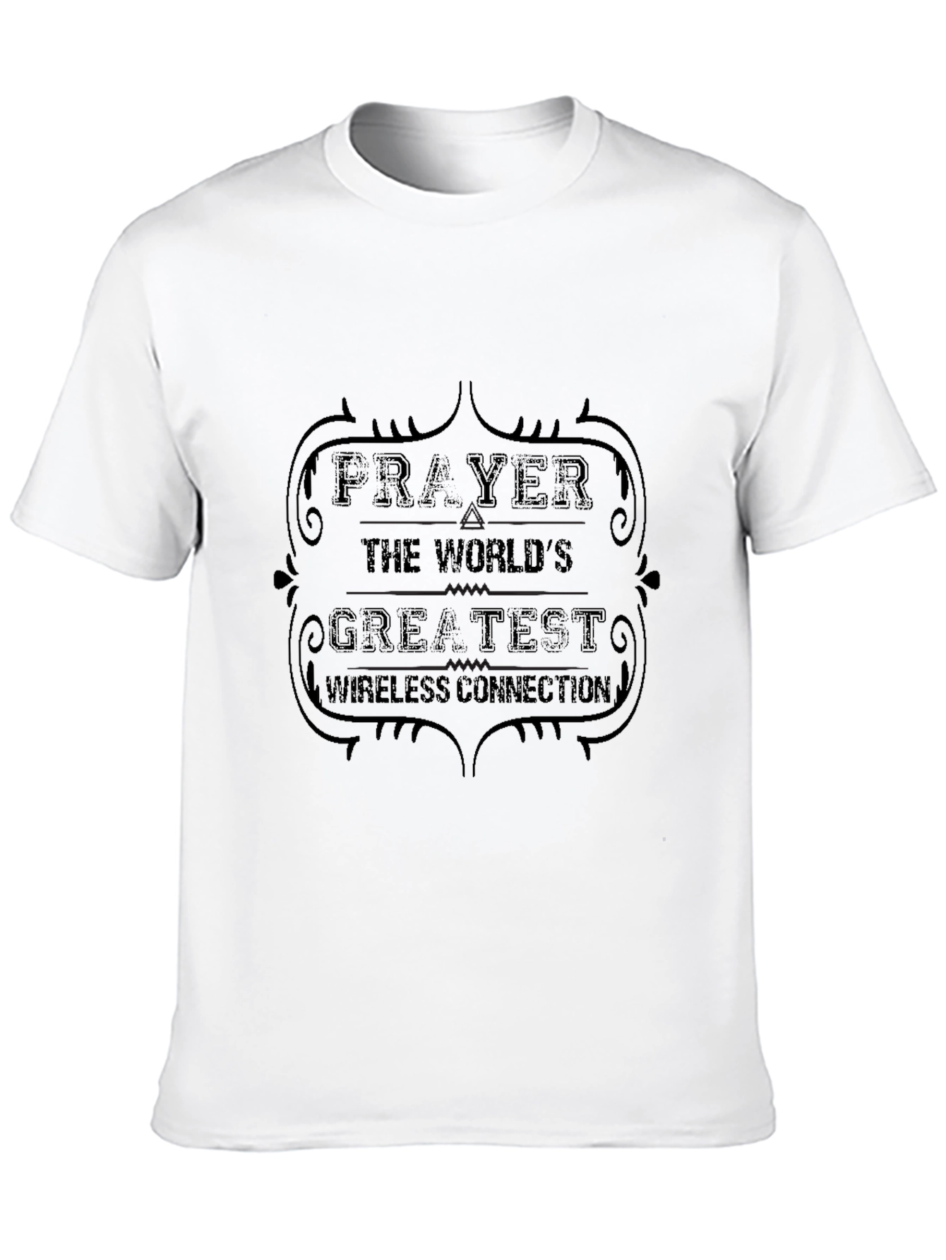 Prayer Wireless Connection Black Graphic Tee