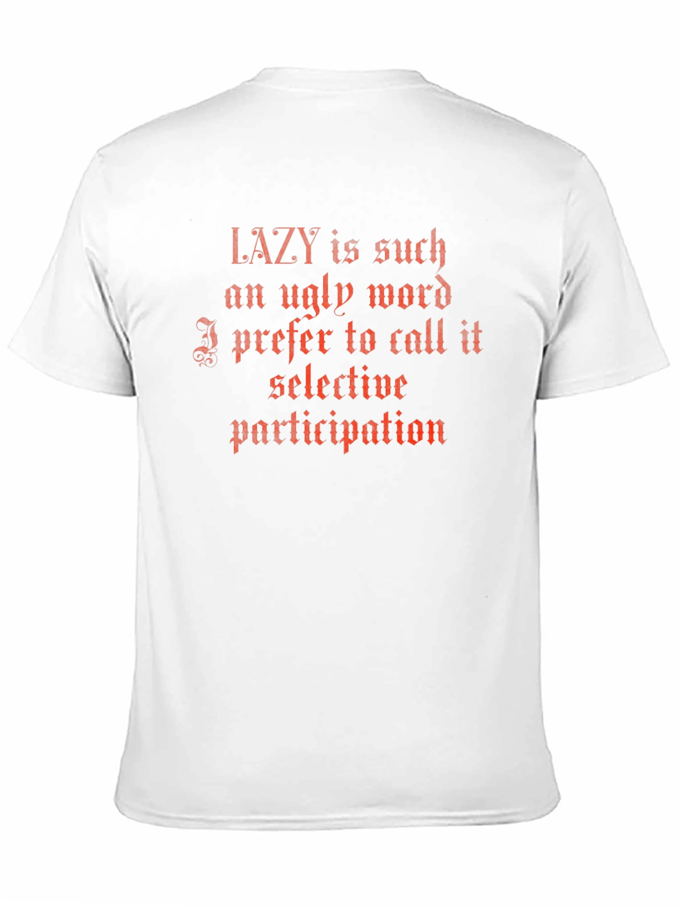 Lazy Selective Participation T-Shirt - Black