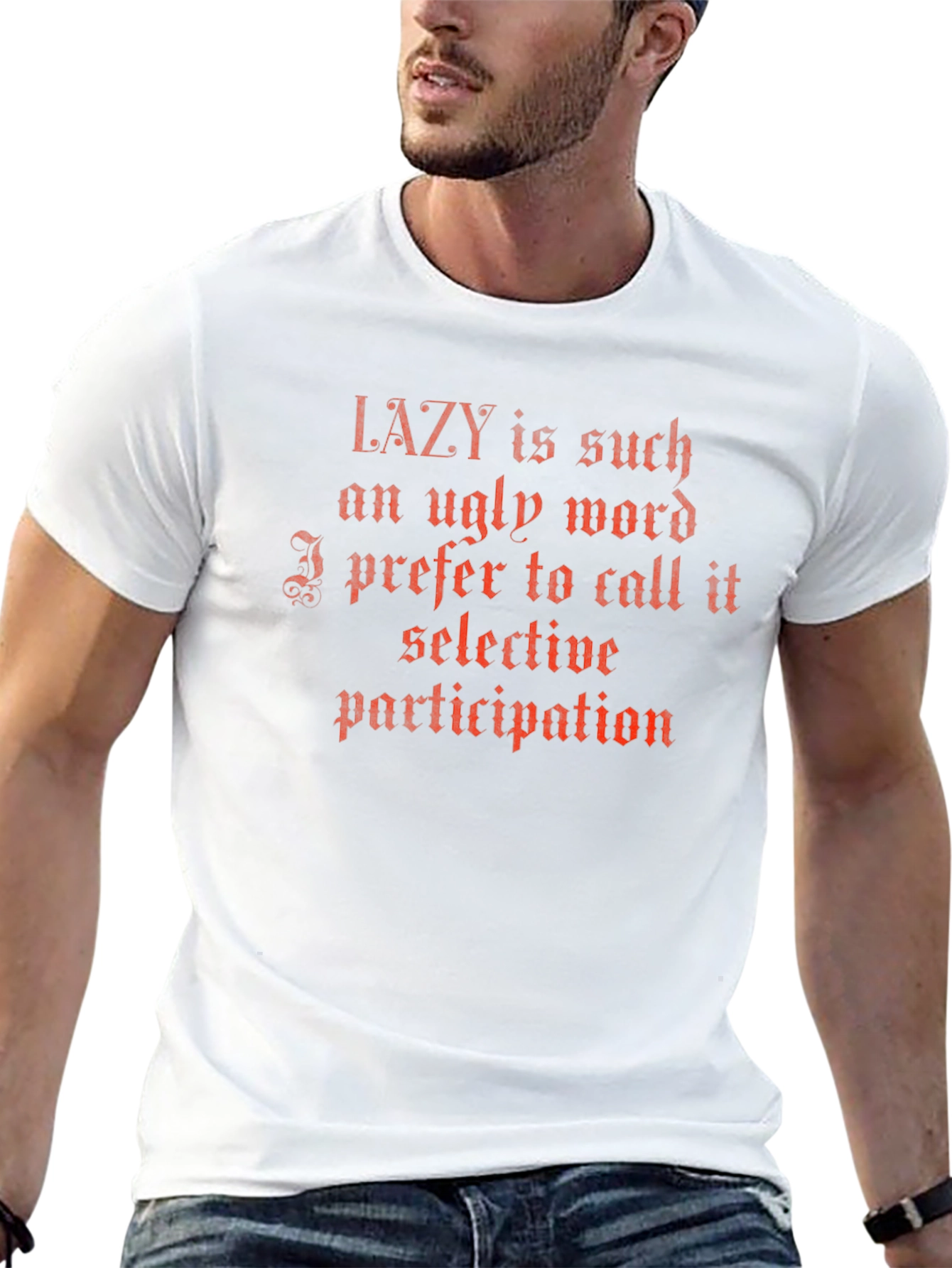 Lazy Selective Participation T-Shirt - Black