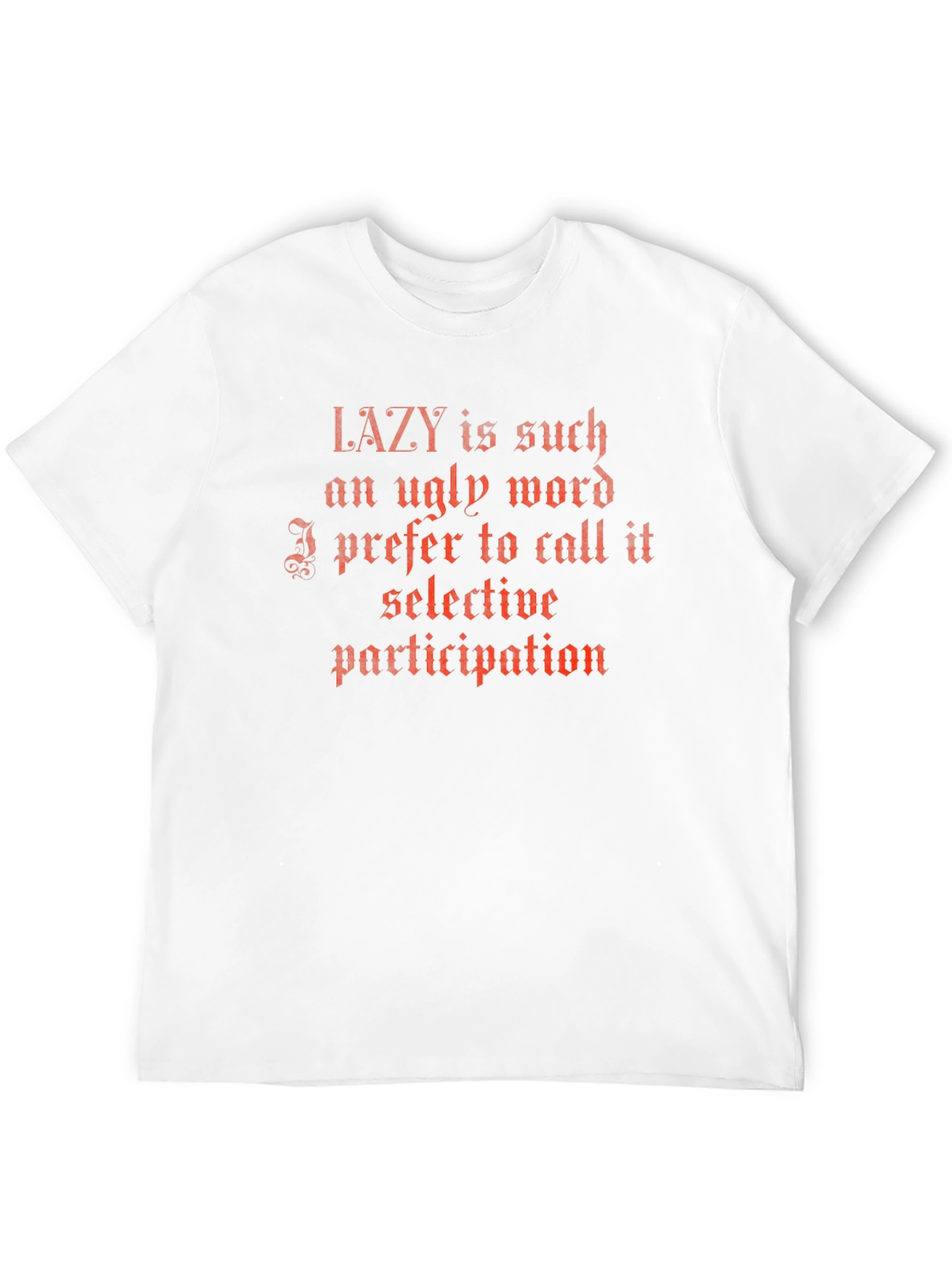 Lazy Selective Participation T-Shirt - Black