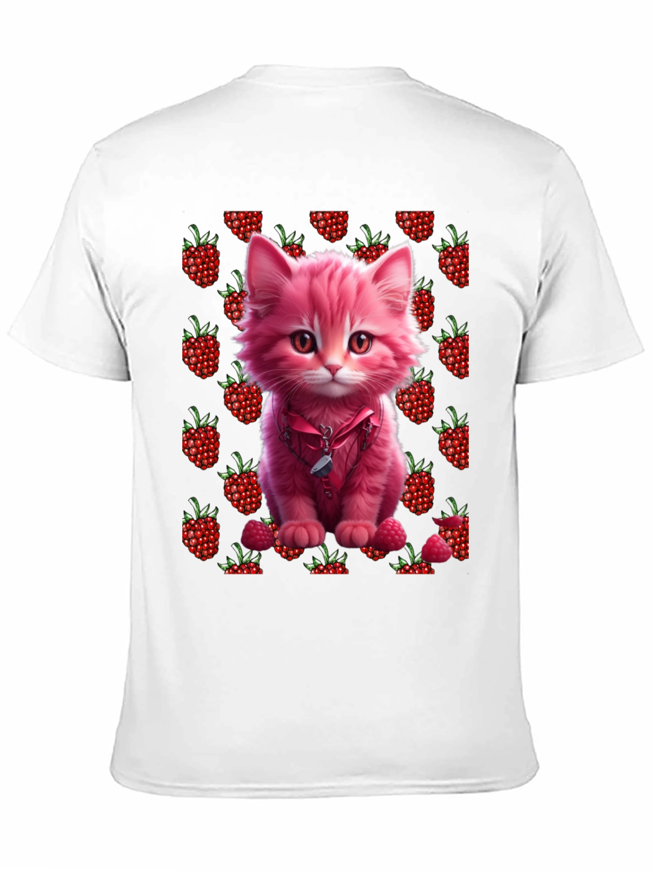 Raspberry Kitty Graphic T-Shirt