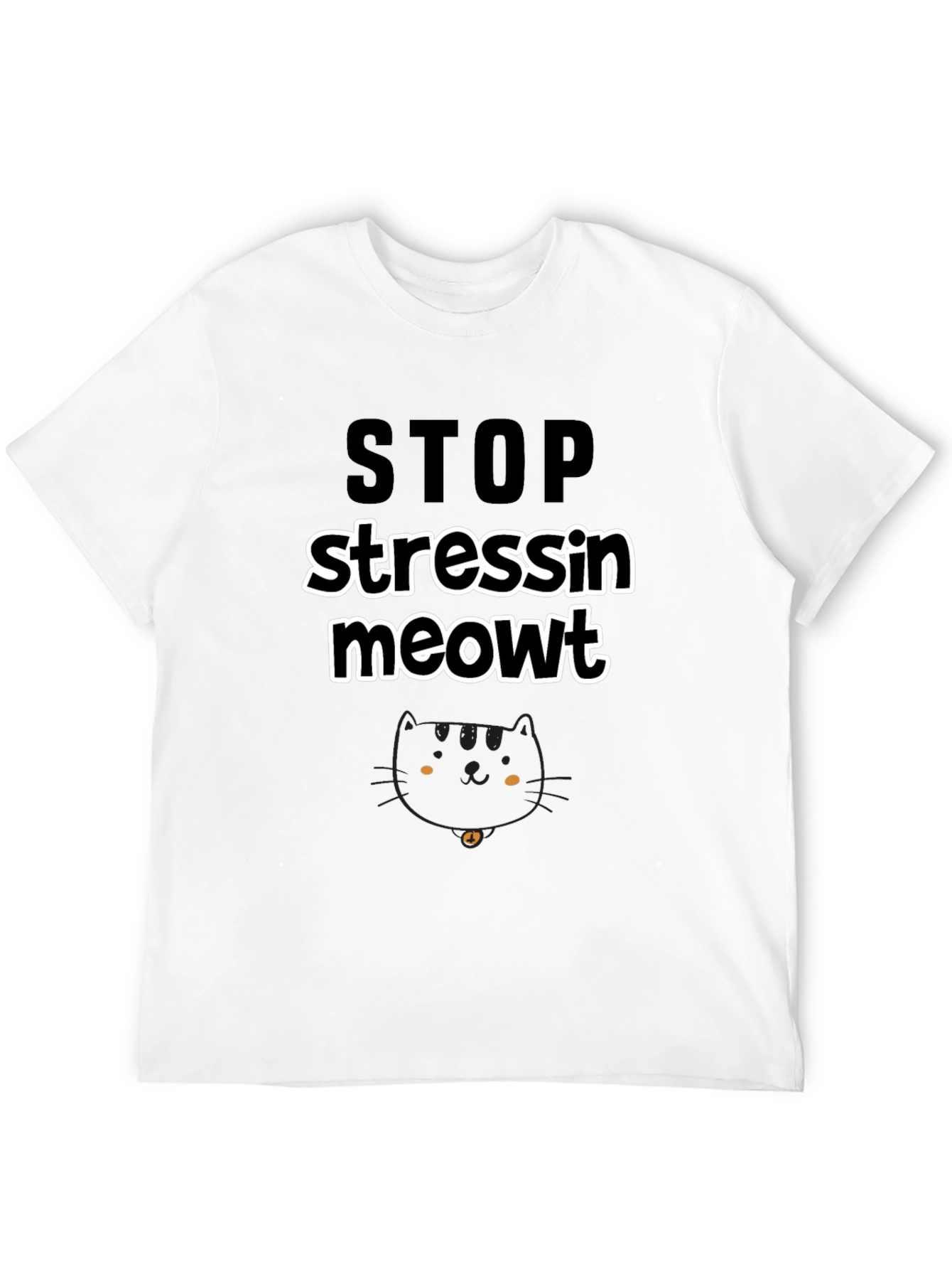 Stop Stressin Meowt Black Graphic Tee