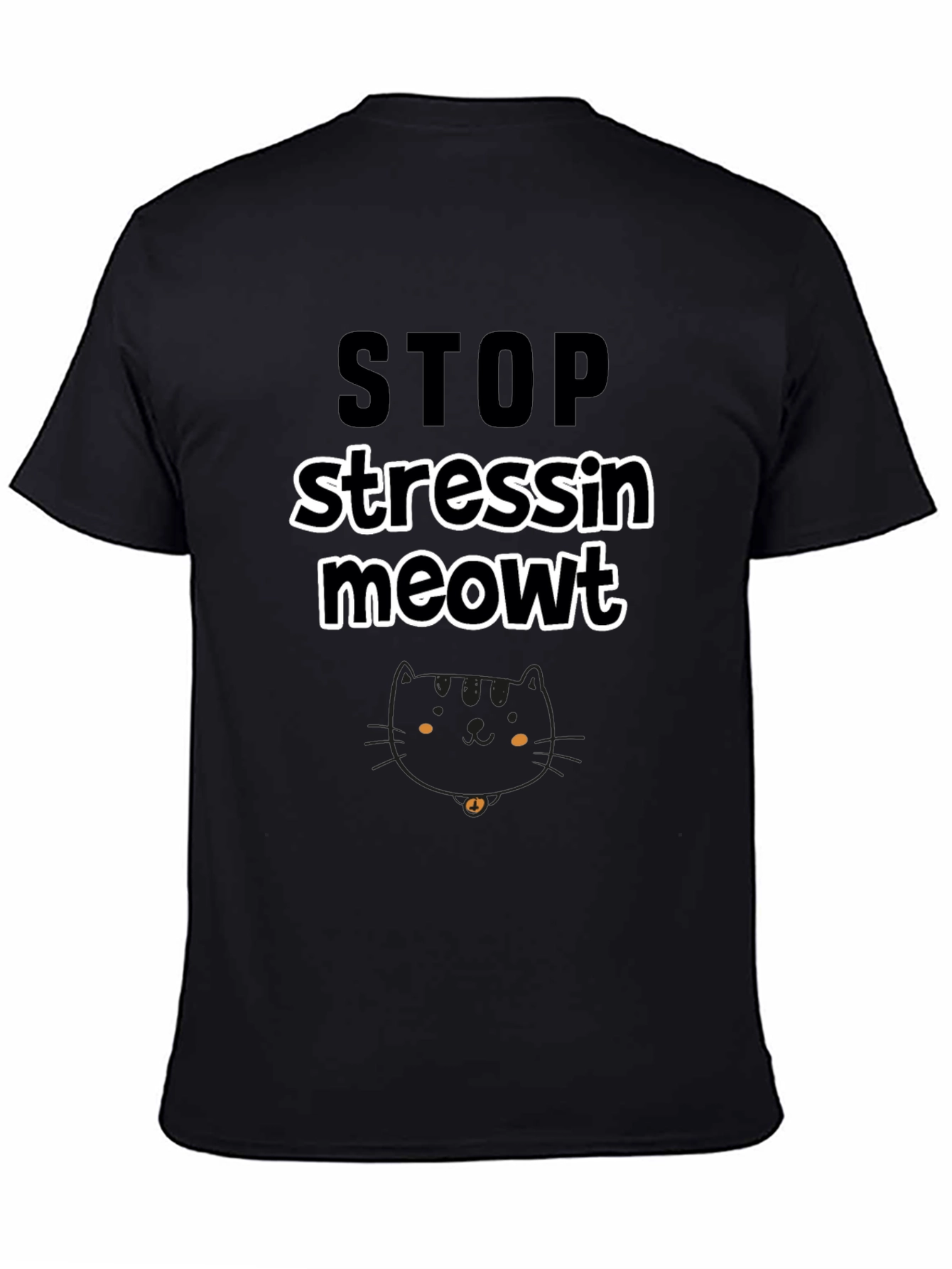 Stop Stressin Meowt Black Graphic Tee
