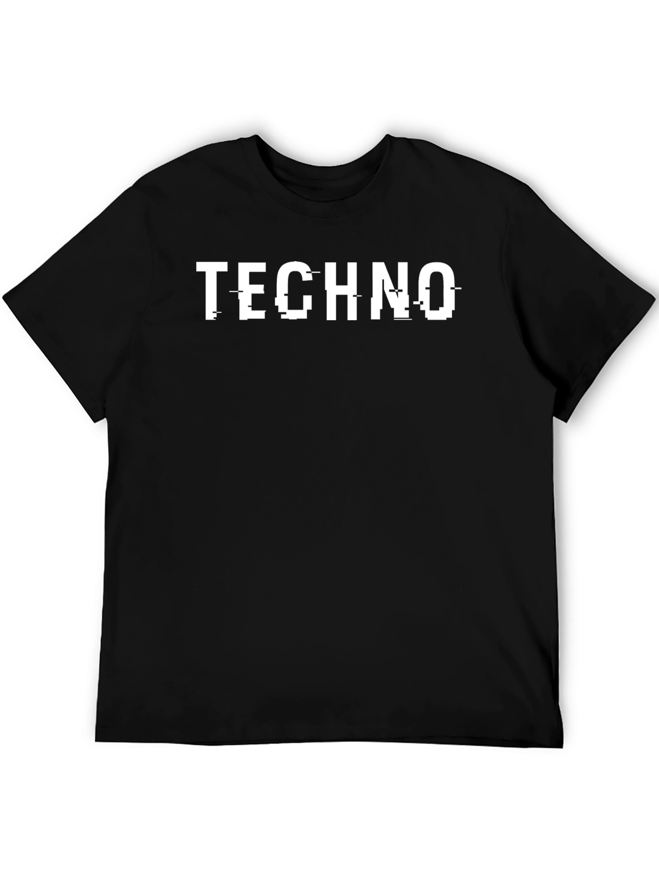 Techno Glitch Tee - Modern Graphic T-Shirt