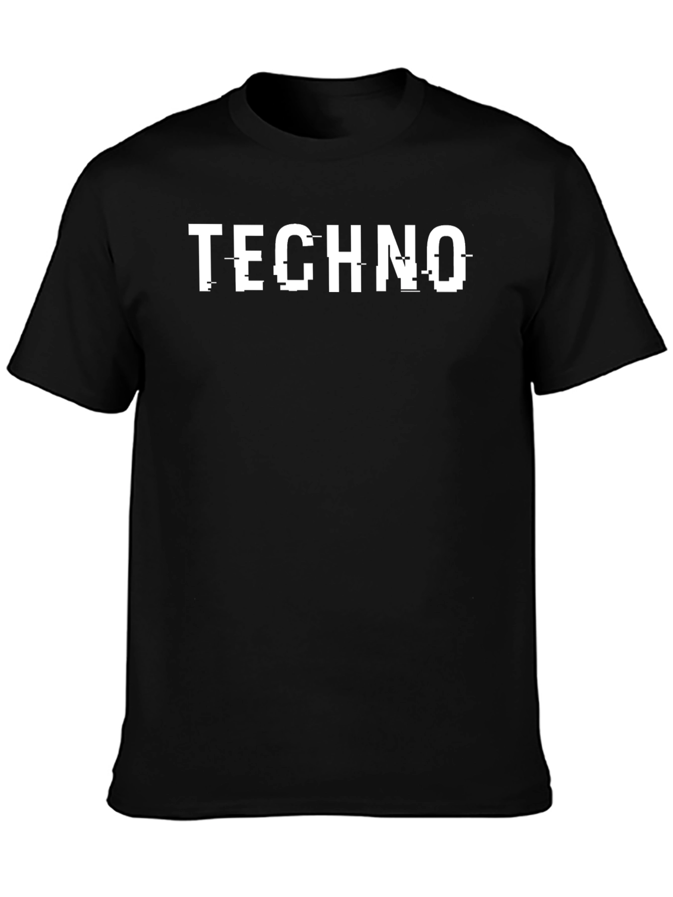 Techno Glitch Tee - Modern Graphic T-Shirt