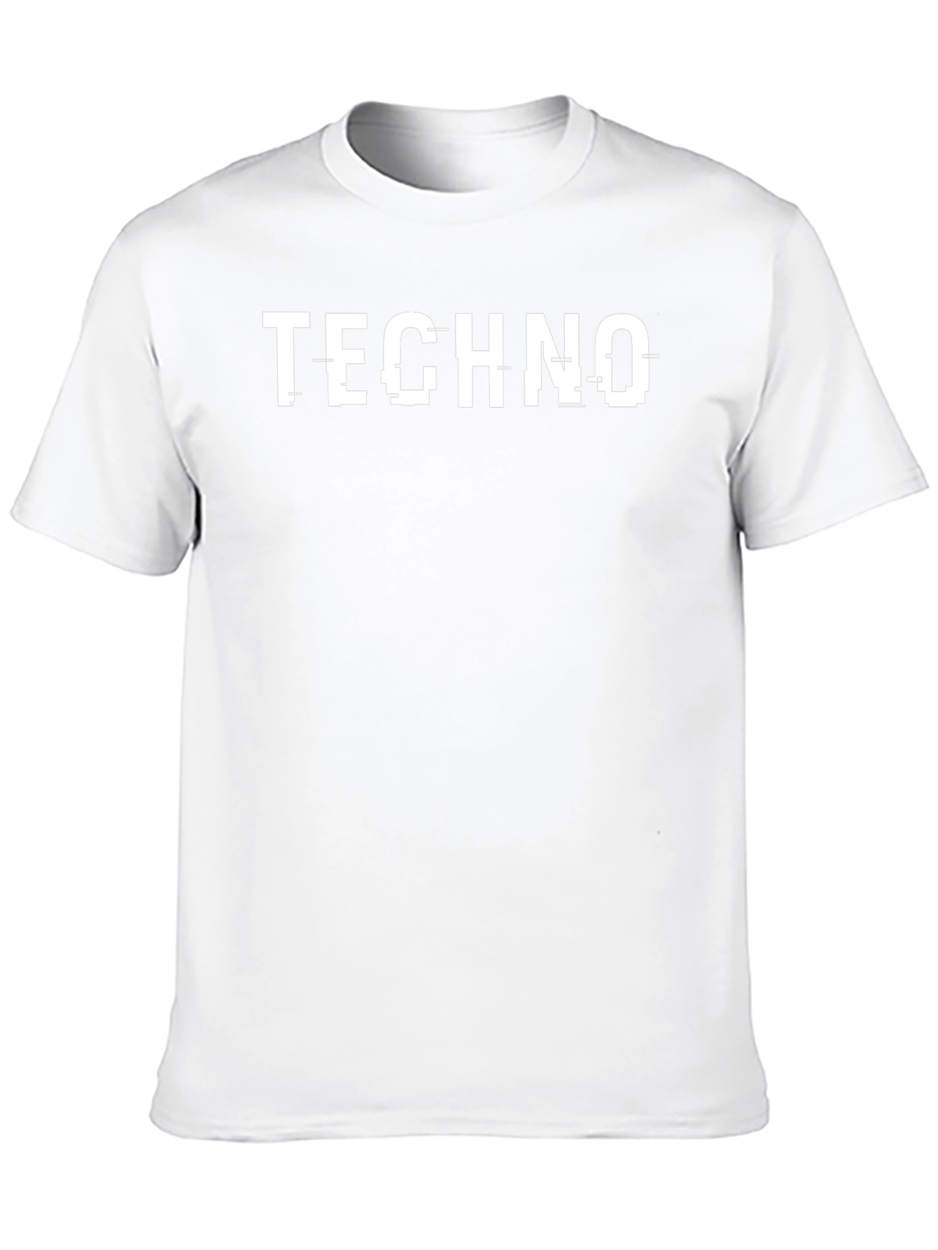 Techno Glitch Tee - Modern Graphic T-Shirt