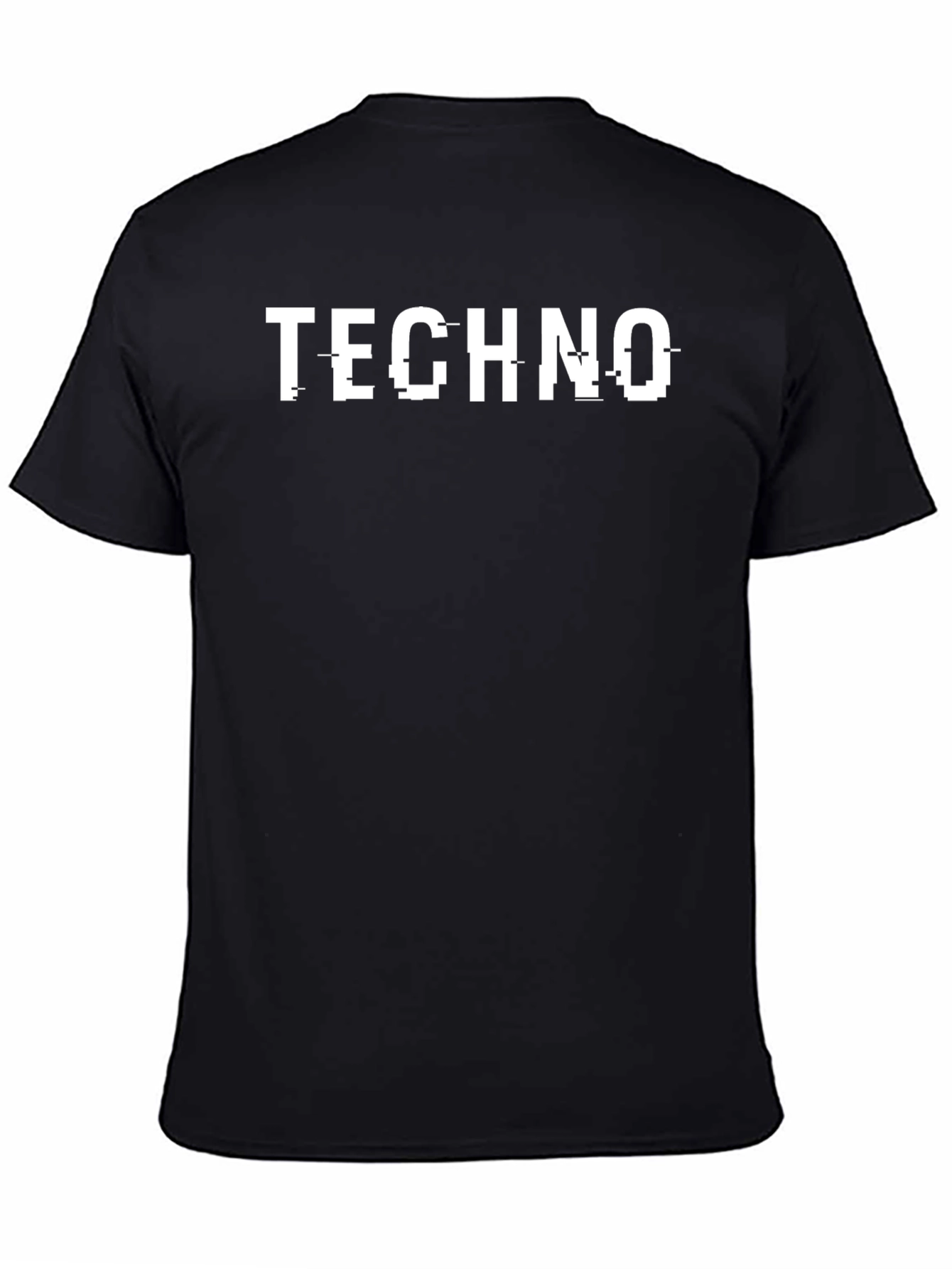 Techno Glitch Tee - Modern Graphic T-Shirt