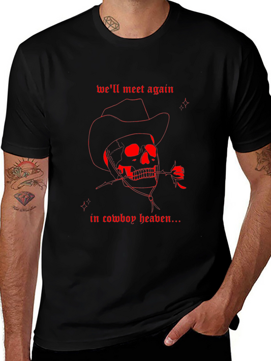 Cowboy Heaven Skull Graphic Tee