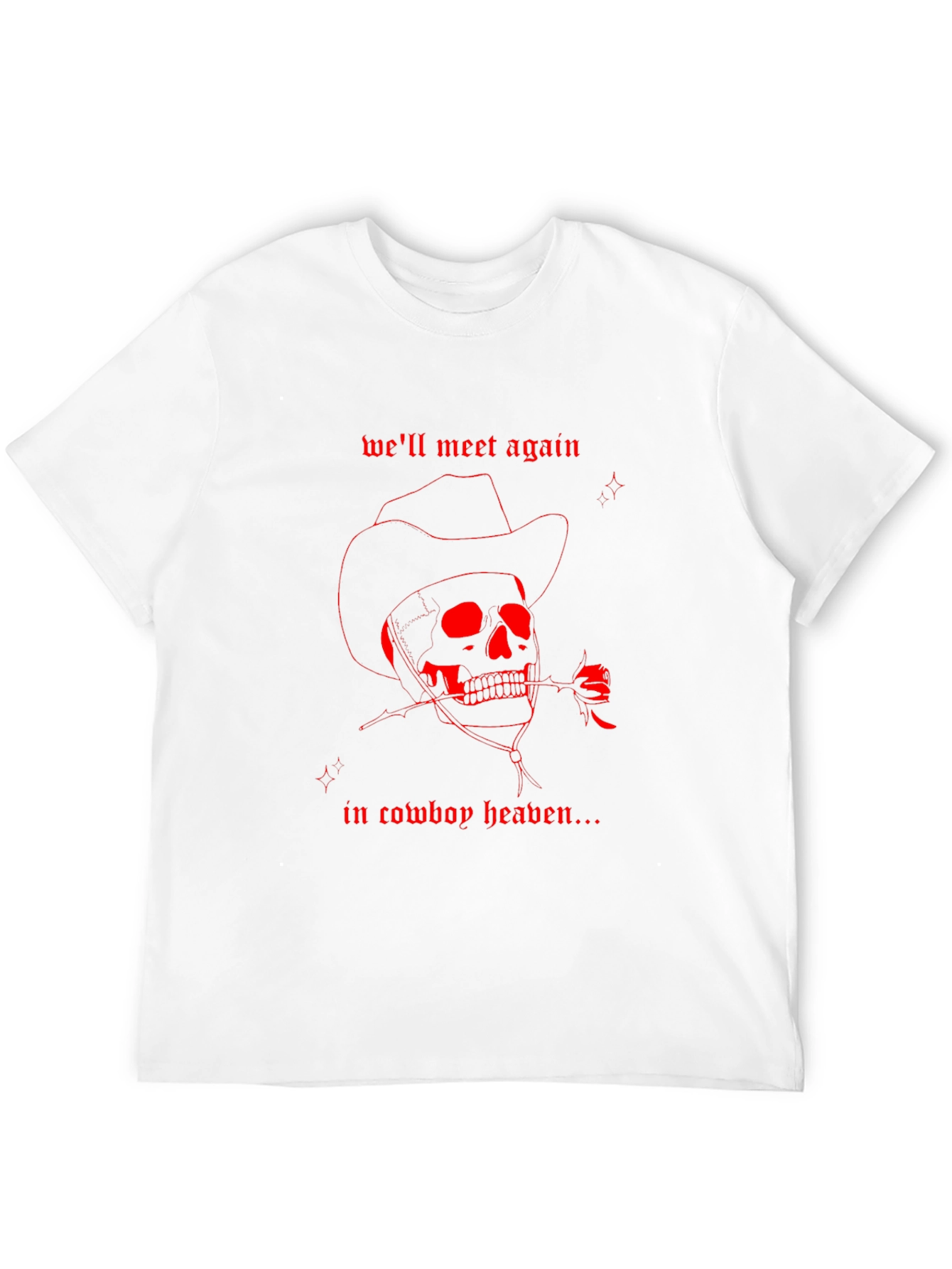 Cowboy Heaven Skull Graphic Tee