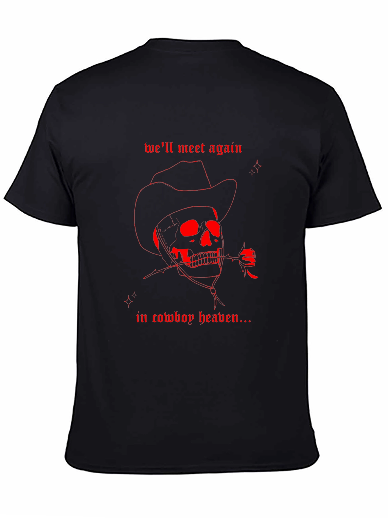 Cowboy Heaven Skull Graphic Tee