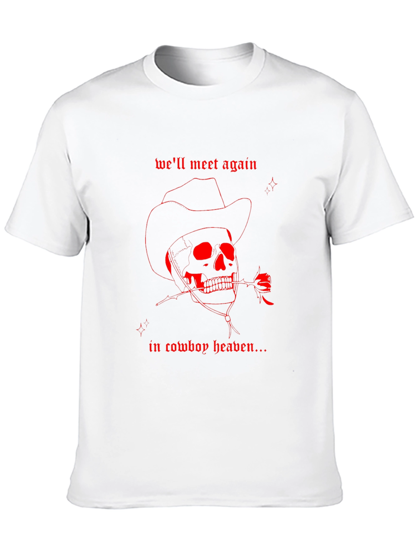 Cowboy Heaven Skull Graphic Tee