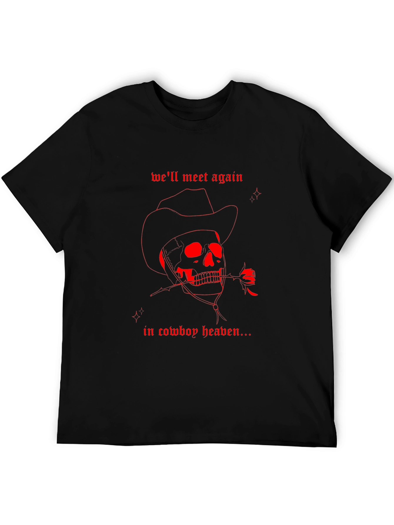 Cowboy Heaven Skull Graphic Tee
