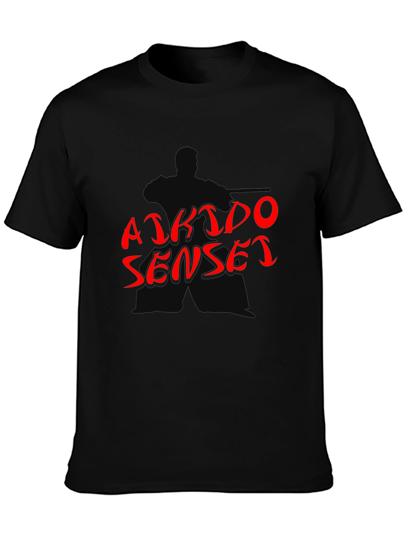Aikido Sensei Graphic T-Shirt - Martial Arts Black Tee