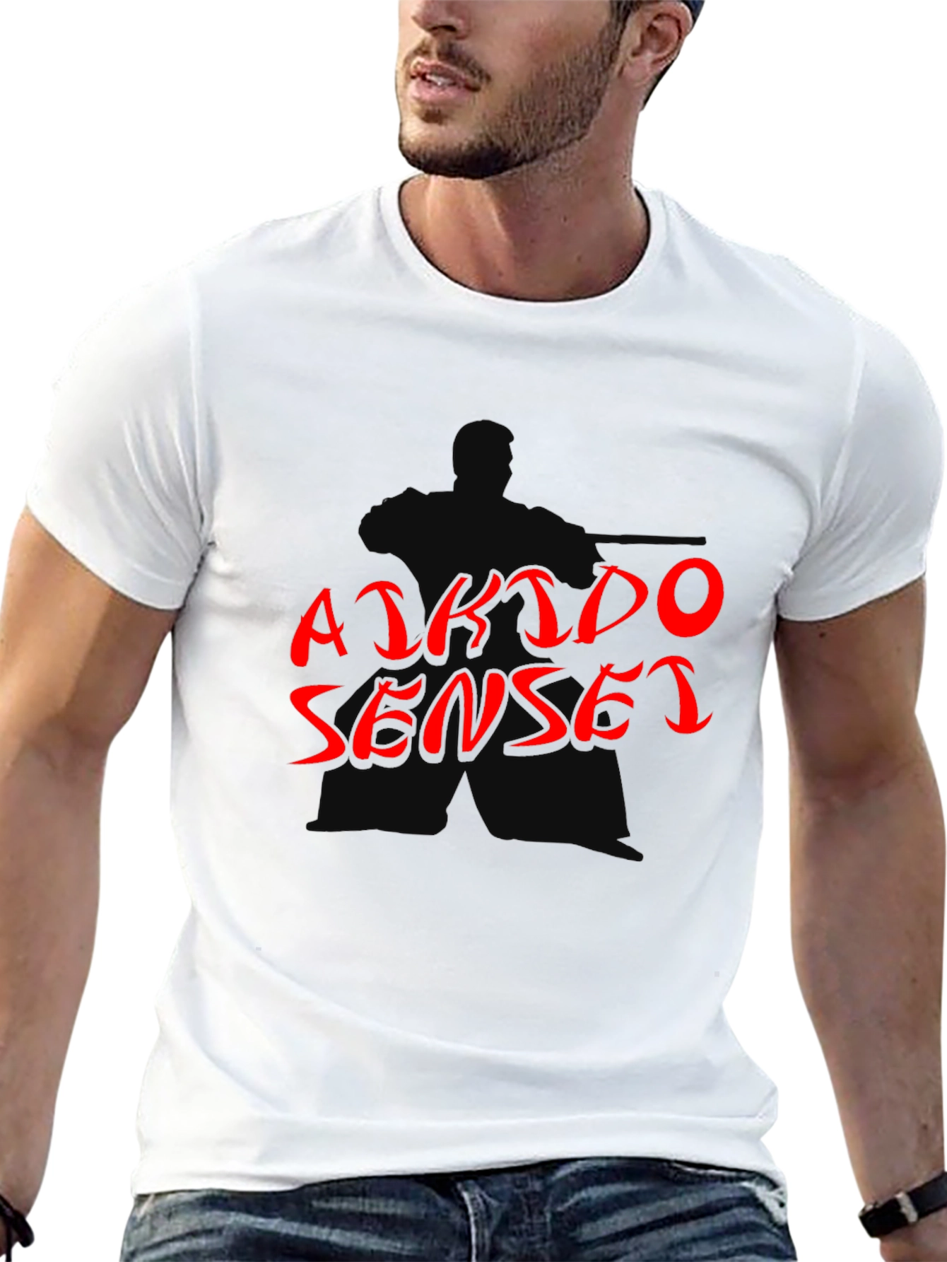 Aikido Sensei Graphic T-Shirt - Martial Arts Black Tee