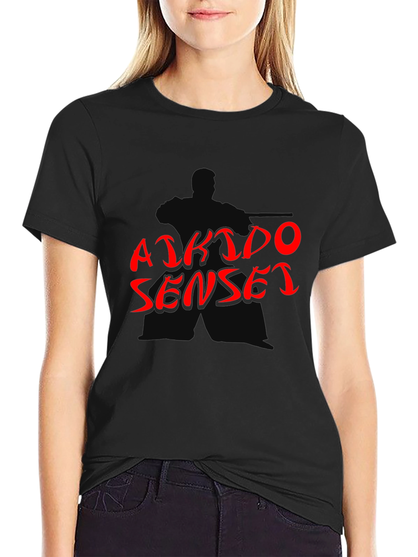 Aikido Sensei Graphic T-Shirt - Martial Arts Black Tee