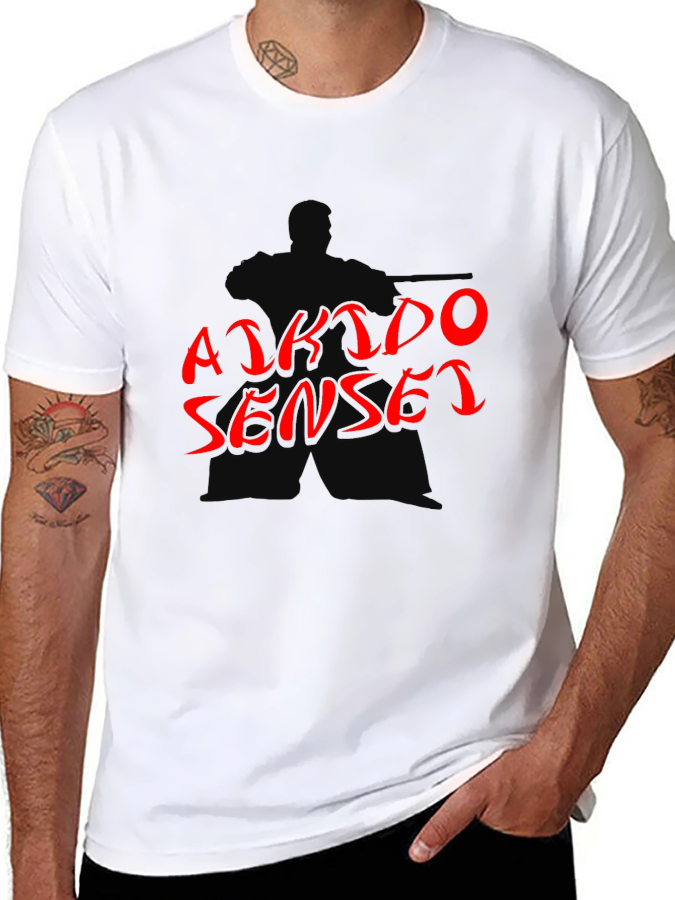 Aikido Sensei Graphic T-Shirt - Martial Arts Black Tee