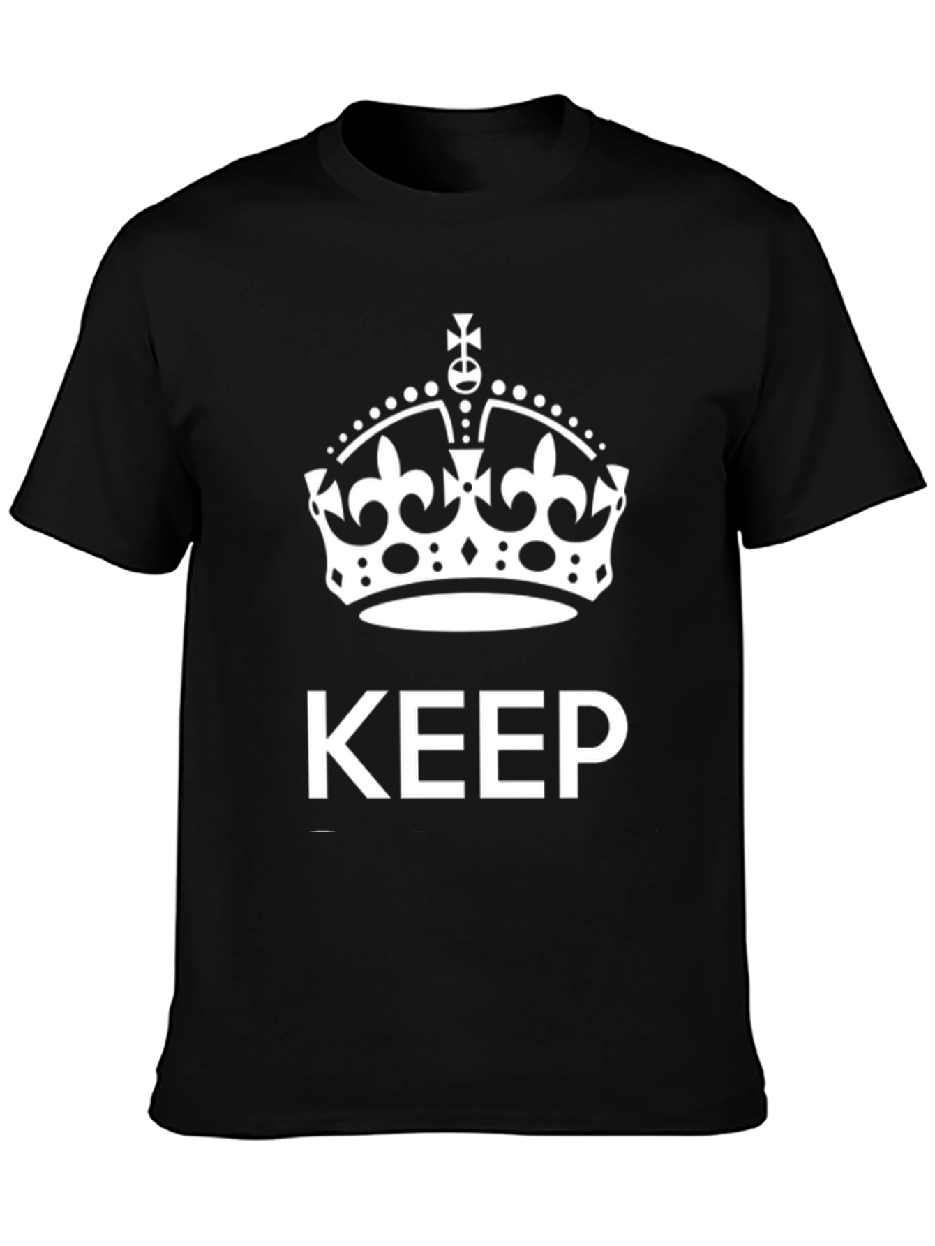 Keep Calm Crown Graphic Tee - Black