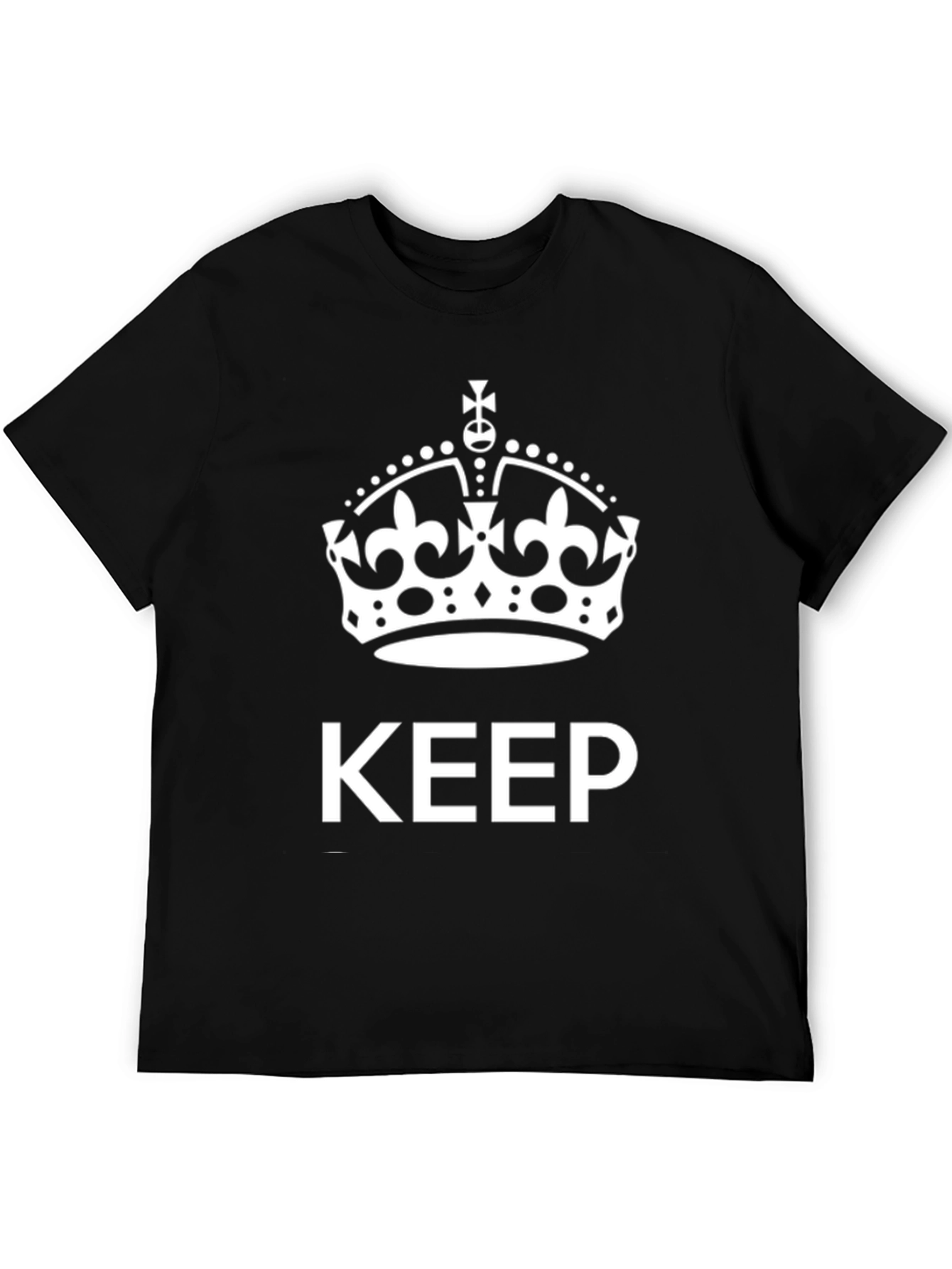 Keep Calm Crown Graphic Tee - Black