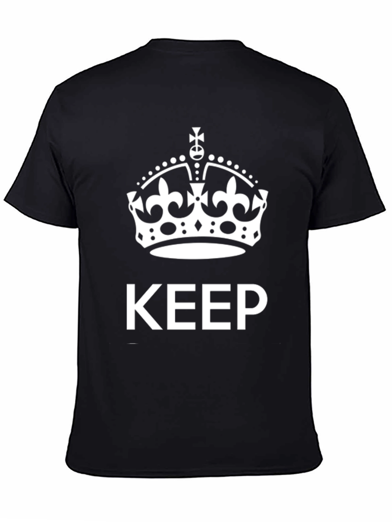 Keep Calm Crown Graphic Tee - Black
