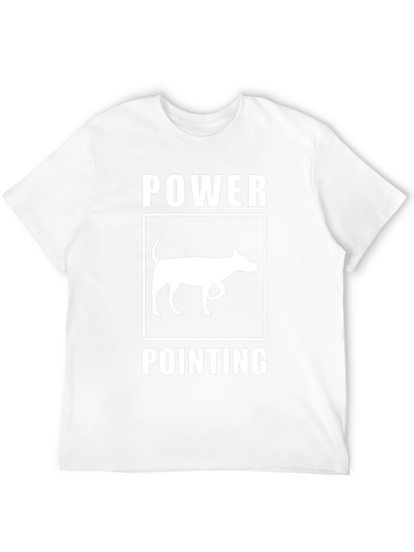 Power Pointing Dog Graphic T-Shirt