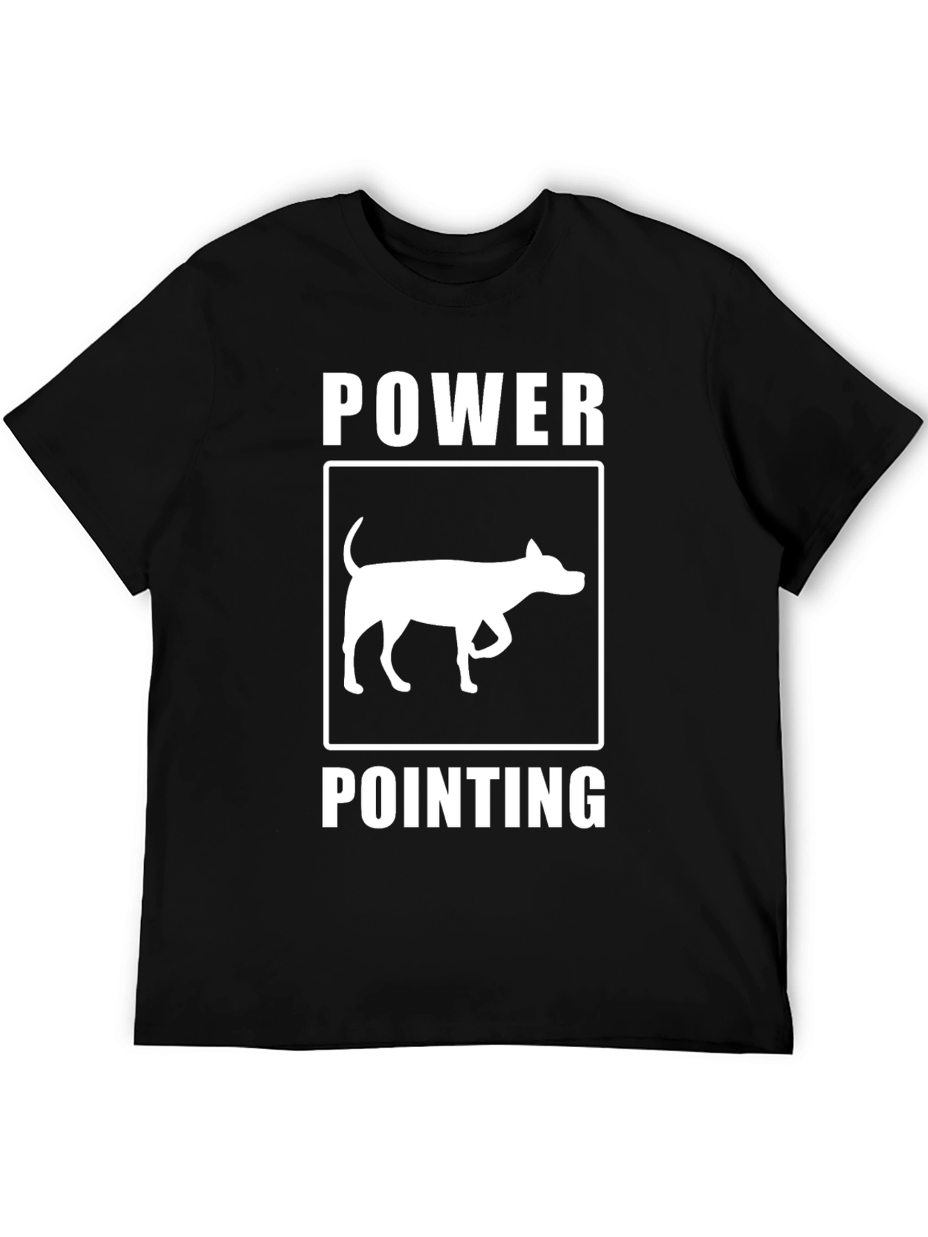 Power Pointing Dog Graphic T-Shirt