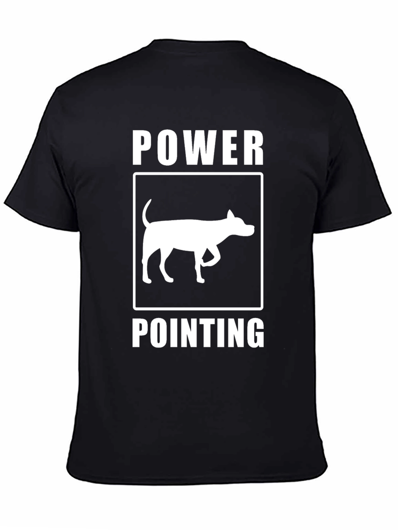 Power Pointing Dog Graphic T-Shirt