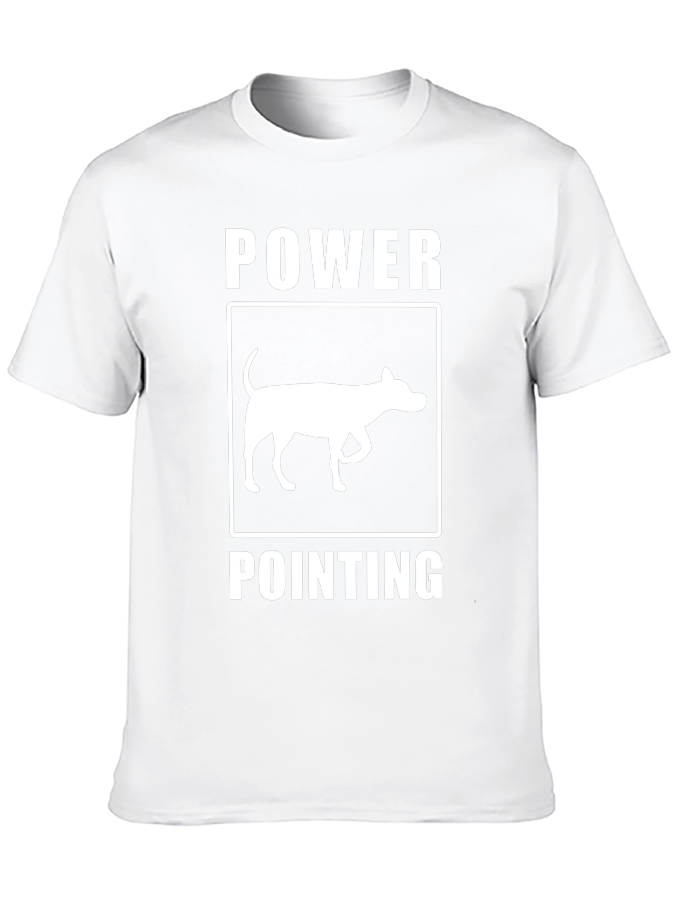 Power Pointing Dog Graphic T-Shirt