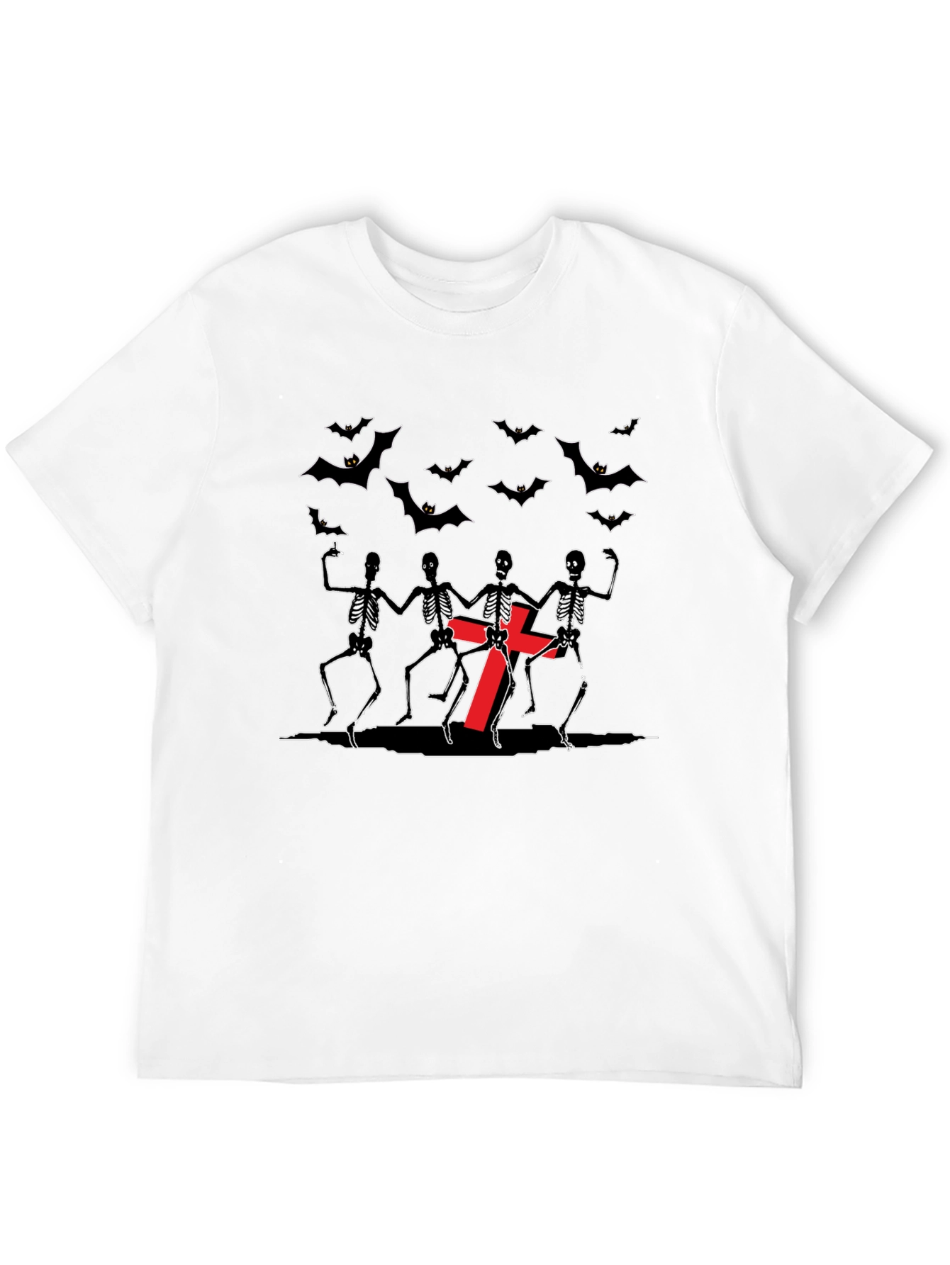 Dancing Skeletons Bat Graphic Tee